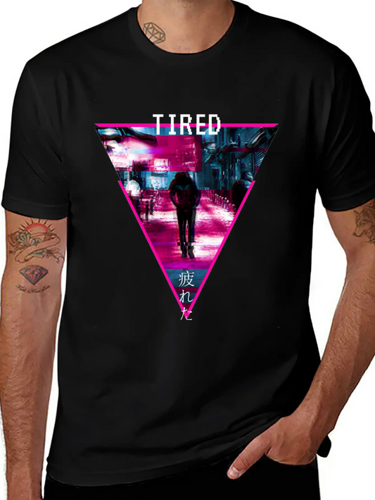 Tired Glitchcore Weirdcore Aesthetic Hyperpop Gift Stylish Everyday T-Shirt – Unisex Basic Cotton Tee