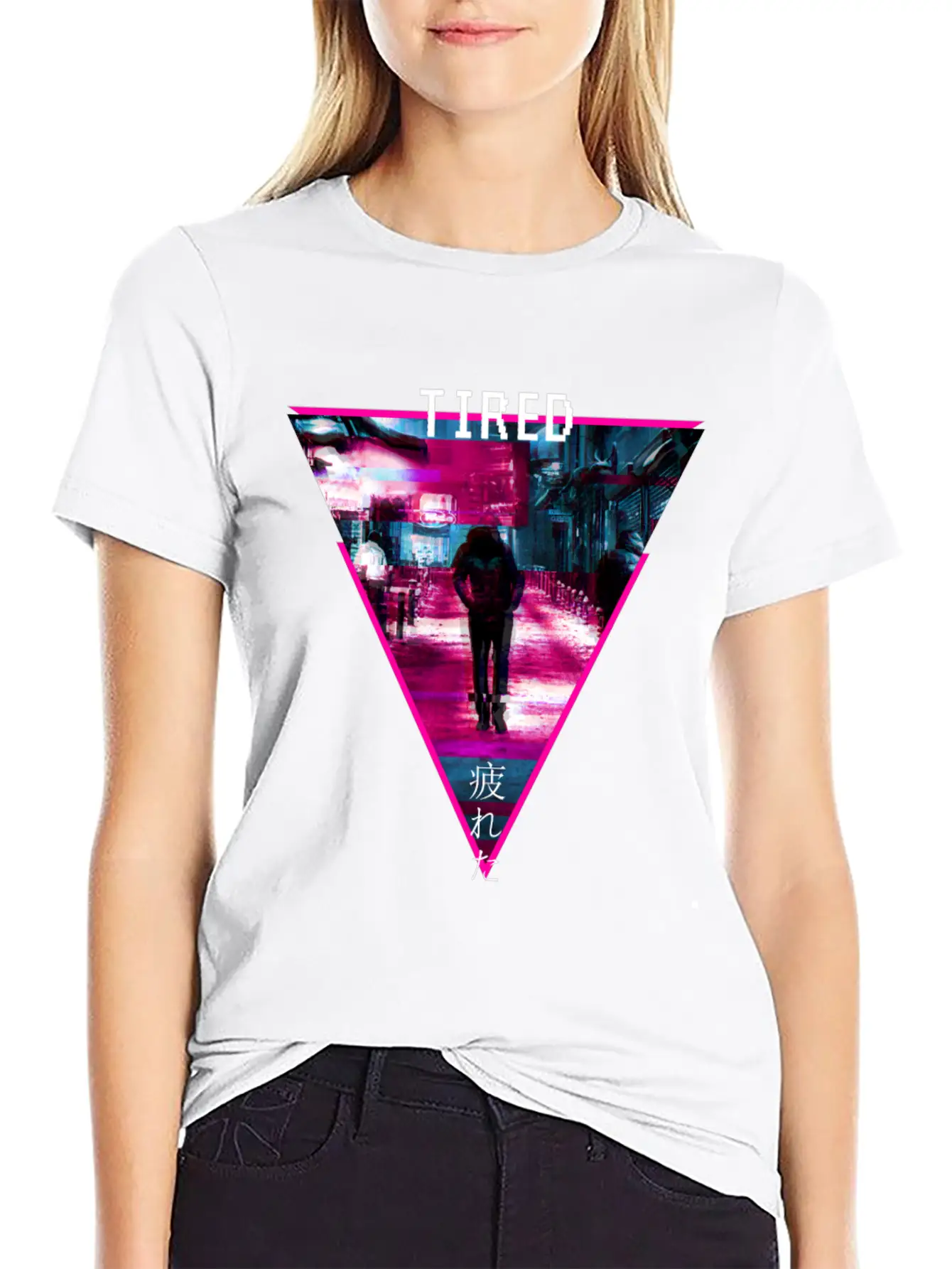 Tired Glitchcore Weirdcore Aesthetic Hyperpop Gift Stylish Everyday T-Shirt – Unisex Basic Cotton Tee