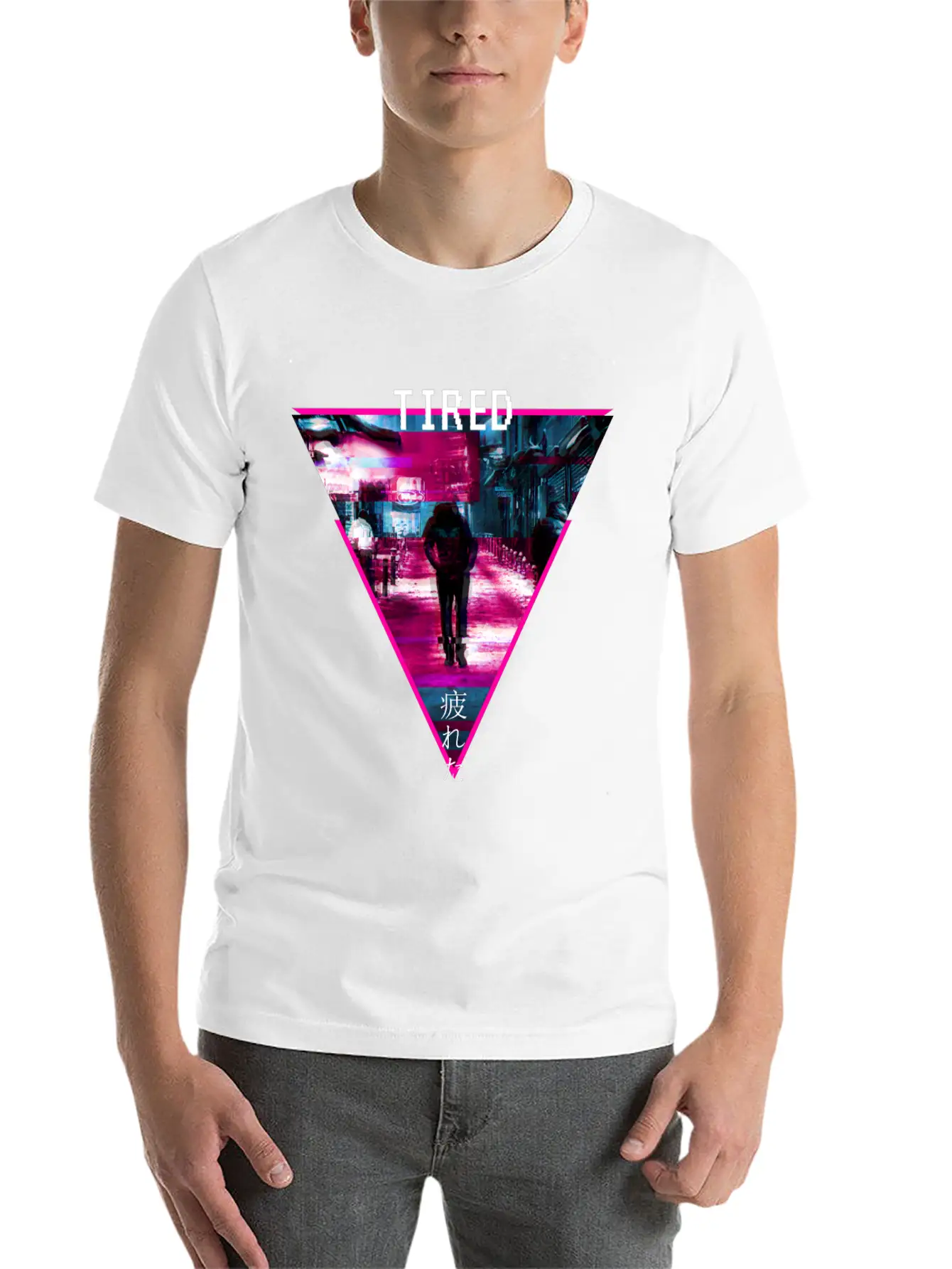 Tired Glitchcore Weirdcore Aesthetic Hyperpop Gift Stylish Everyday T-Shirt – Unisex Basic Cotton Tee