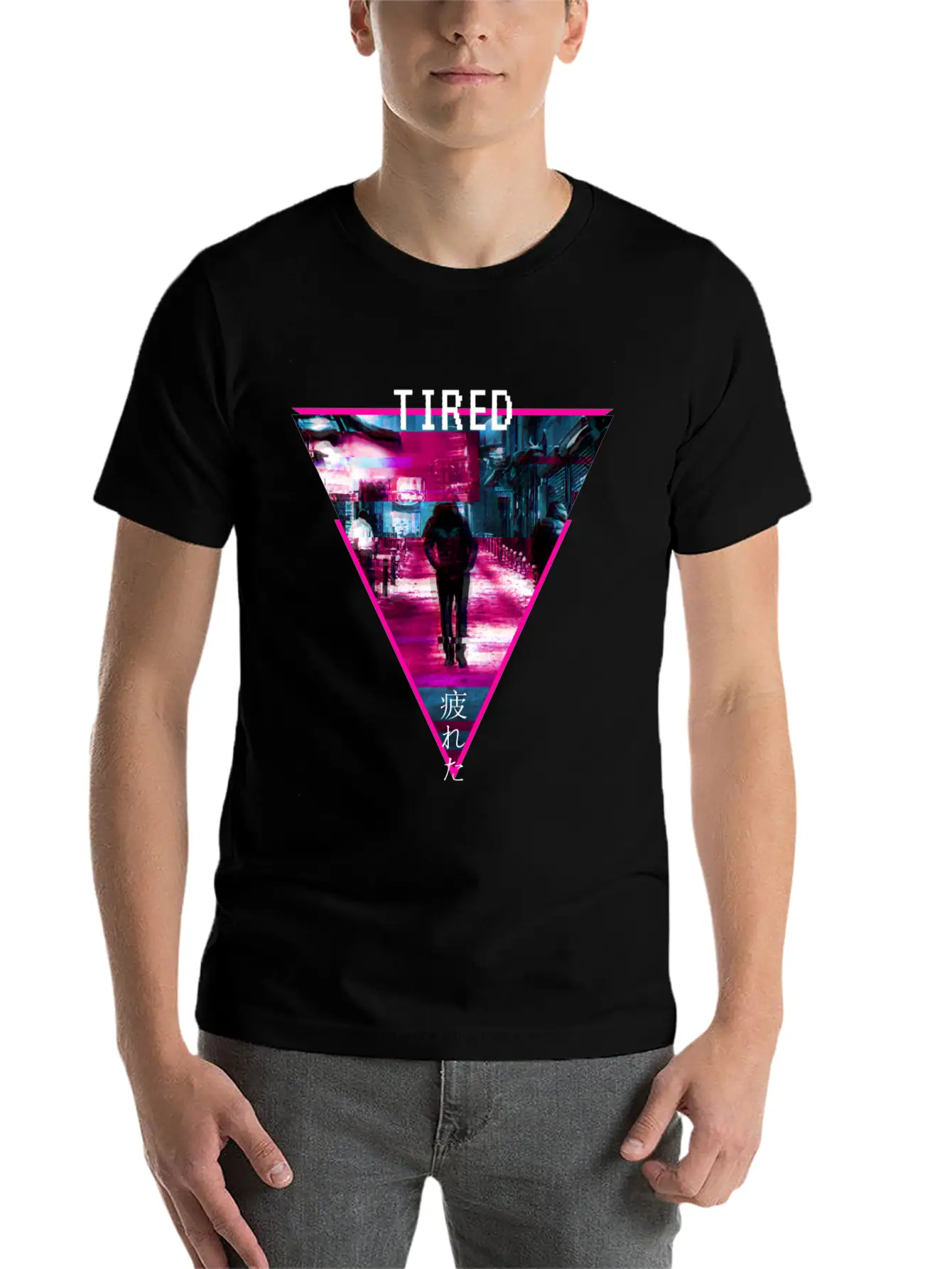 Tired Glitchcore Weirdcore Aesthetic Hyperpop Gift Stylish Everyday T-Shirt – Unisex Basic Cotton Tee