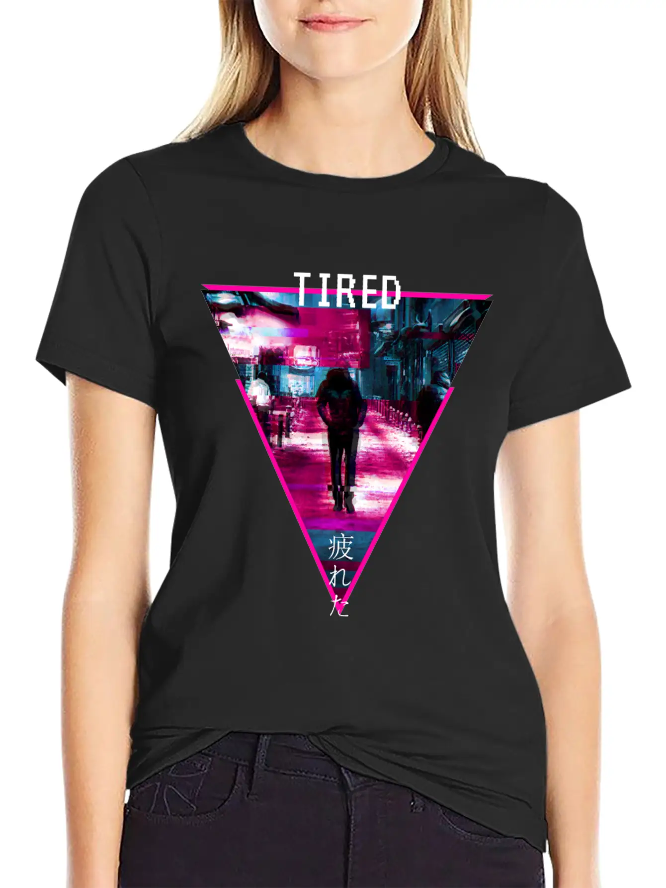 Tired Glitchcore Weirdcore Aesthetic Hyperpop Gift Stylish Everyday T-Shirt – Unisex Basic Cotton Tee