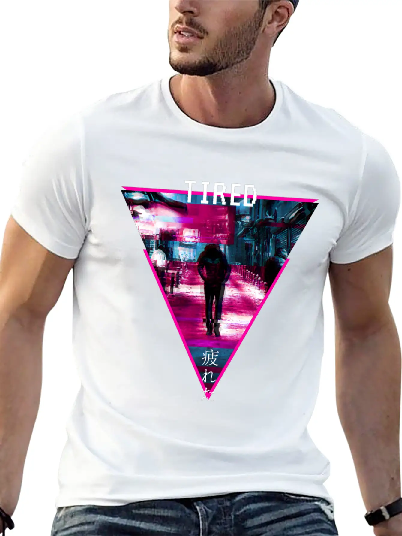 Tired Glitchcore Weirdcore Aesthetic Hyperpop Gift Stylish Everyday T-Shirt – Unisex Basic Cotton Tee