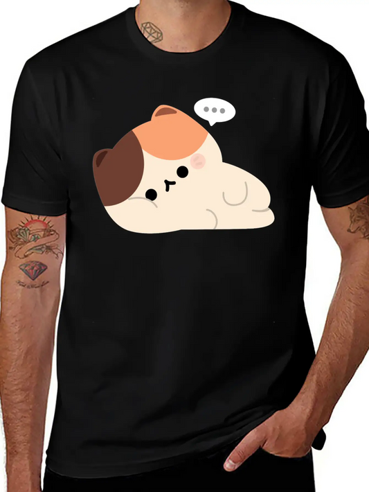 Tired Tortie Cat Stylish Everyday T-Shirt – Unisex Basic Cotton Tee