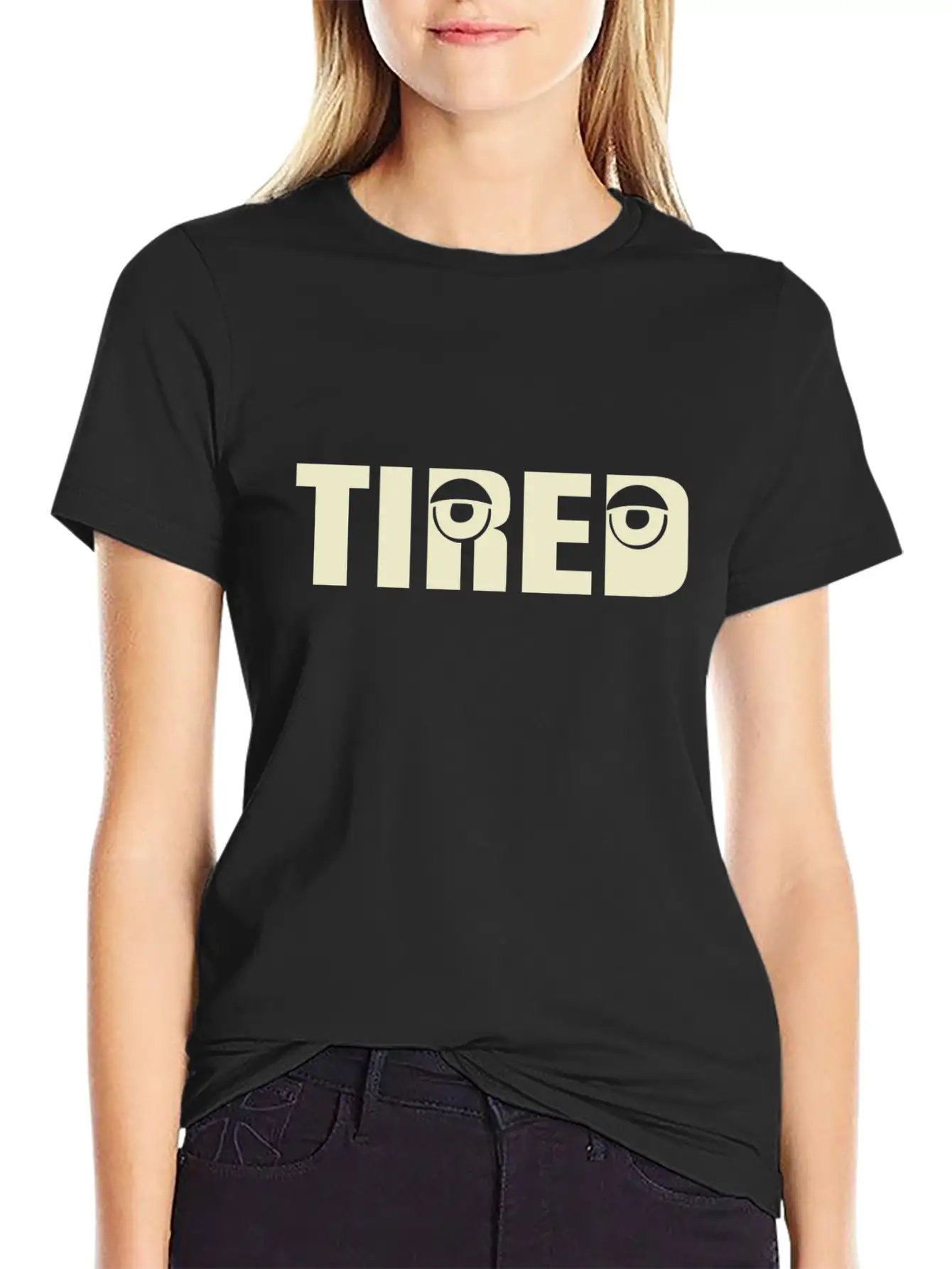 Tired Unisex Casual T-Shirt – Clean Design For Daily Comfort