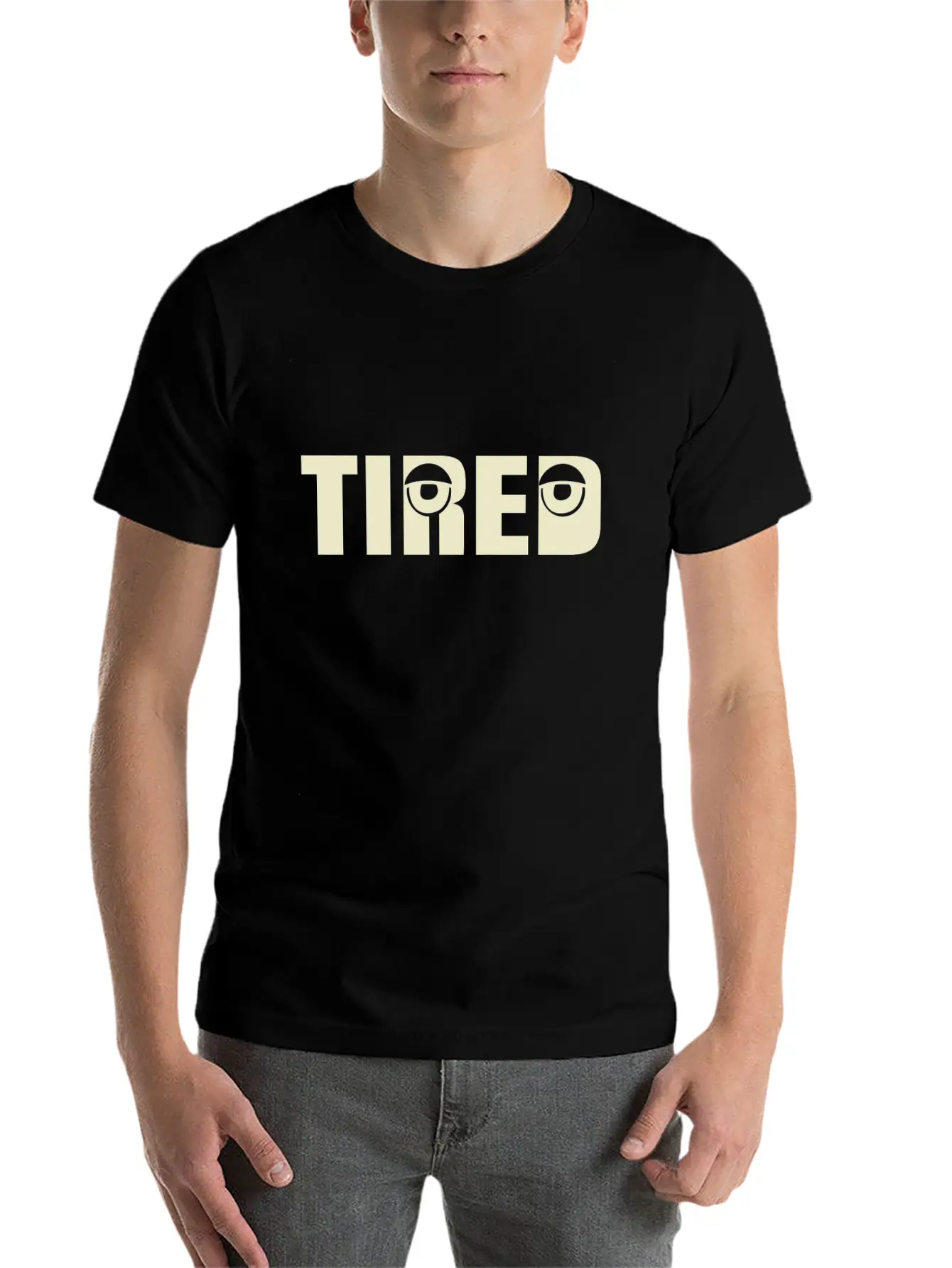 Tired Unisex Casual T-Shirt – Clean Design For Daily Comfort