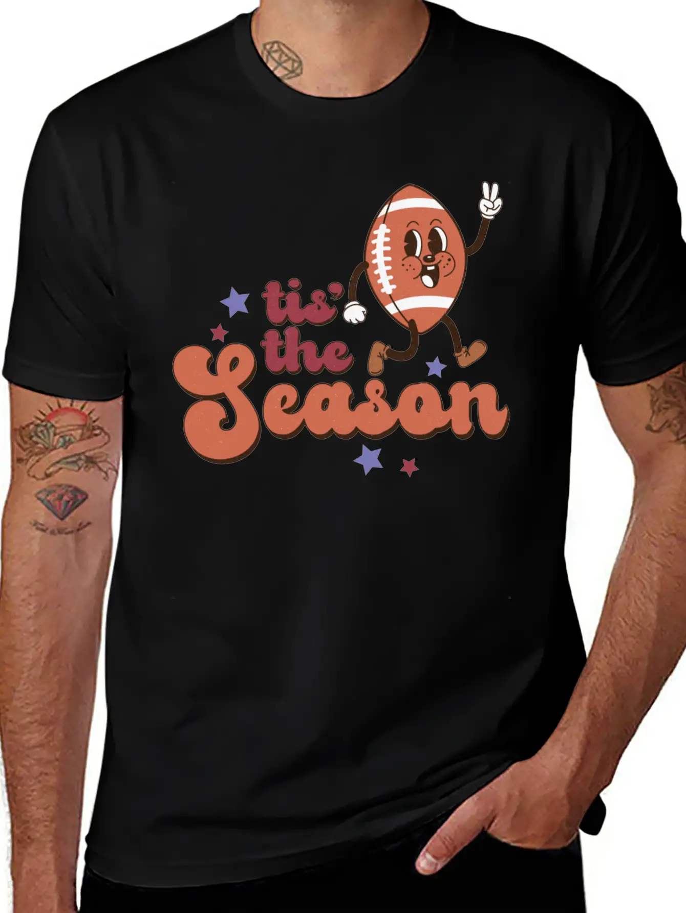 Tis The Football Season Stylish Everyday T-Shirt – Unisex Basic Cotton Tee