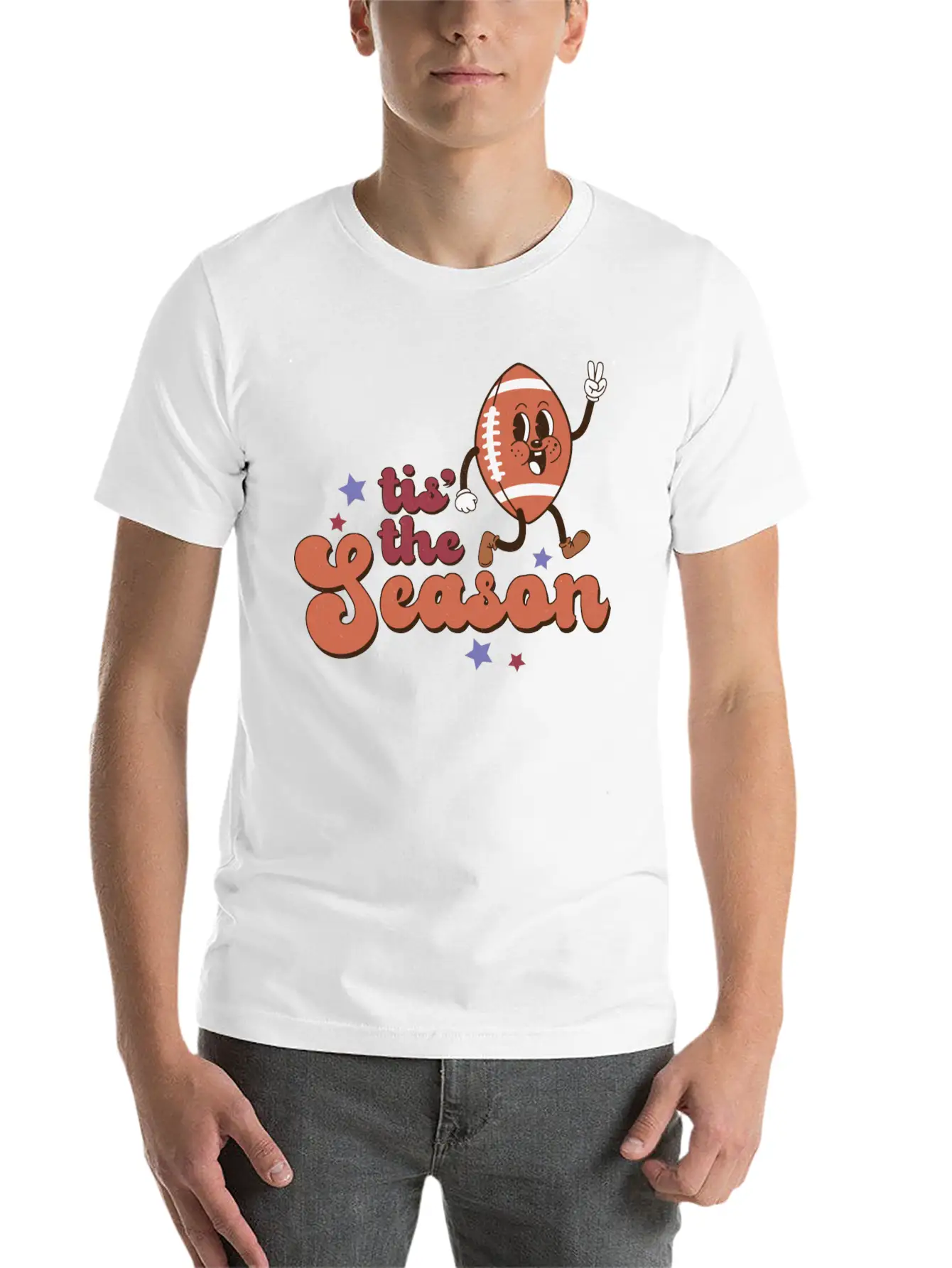 Tis The Football Season Stylish Everyday T-Shirt – Unisex Basic Cotton Tee