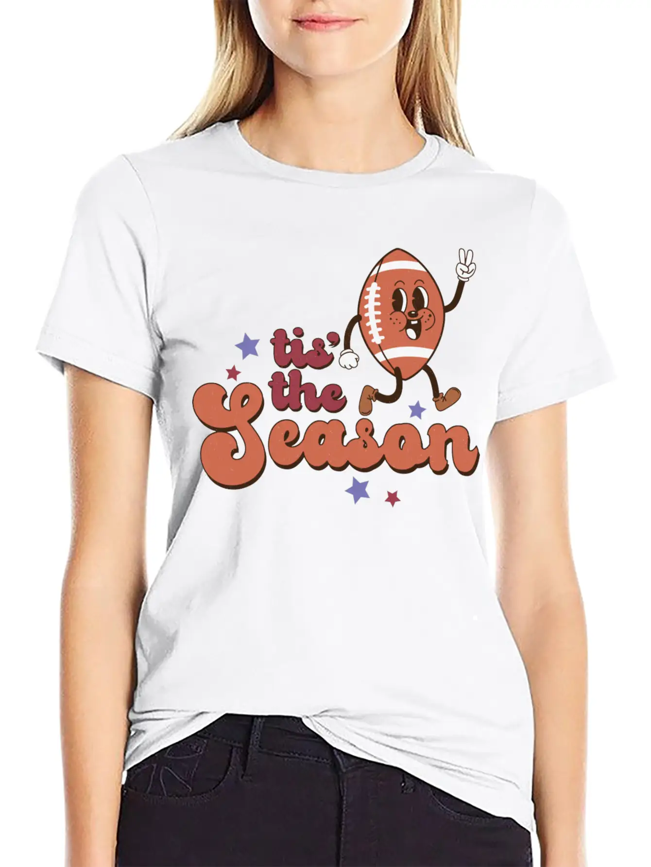Tis The Football Season Stylish Everyday T-Shirt – Unisex Basic Cotton Tee