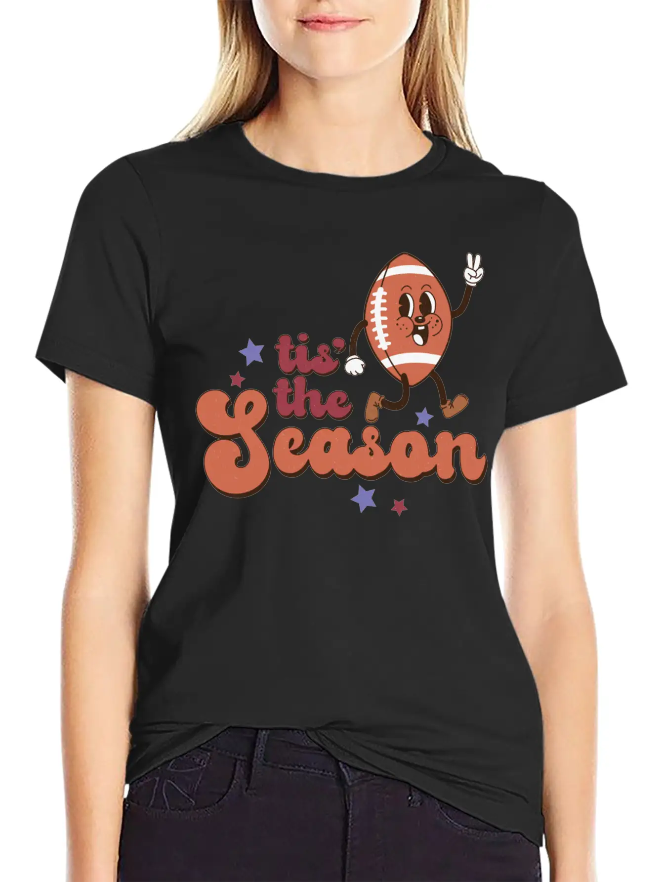 Tis The Football Season Stylish Everyday T-Shirt – Unisex Basic Cotton Tee