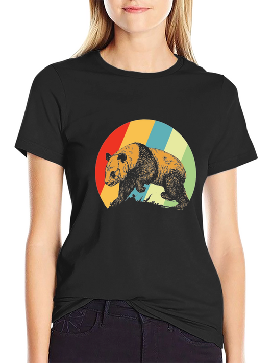 Retro Panda Bear Graphic T-Shirt