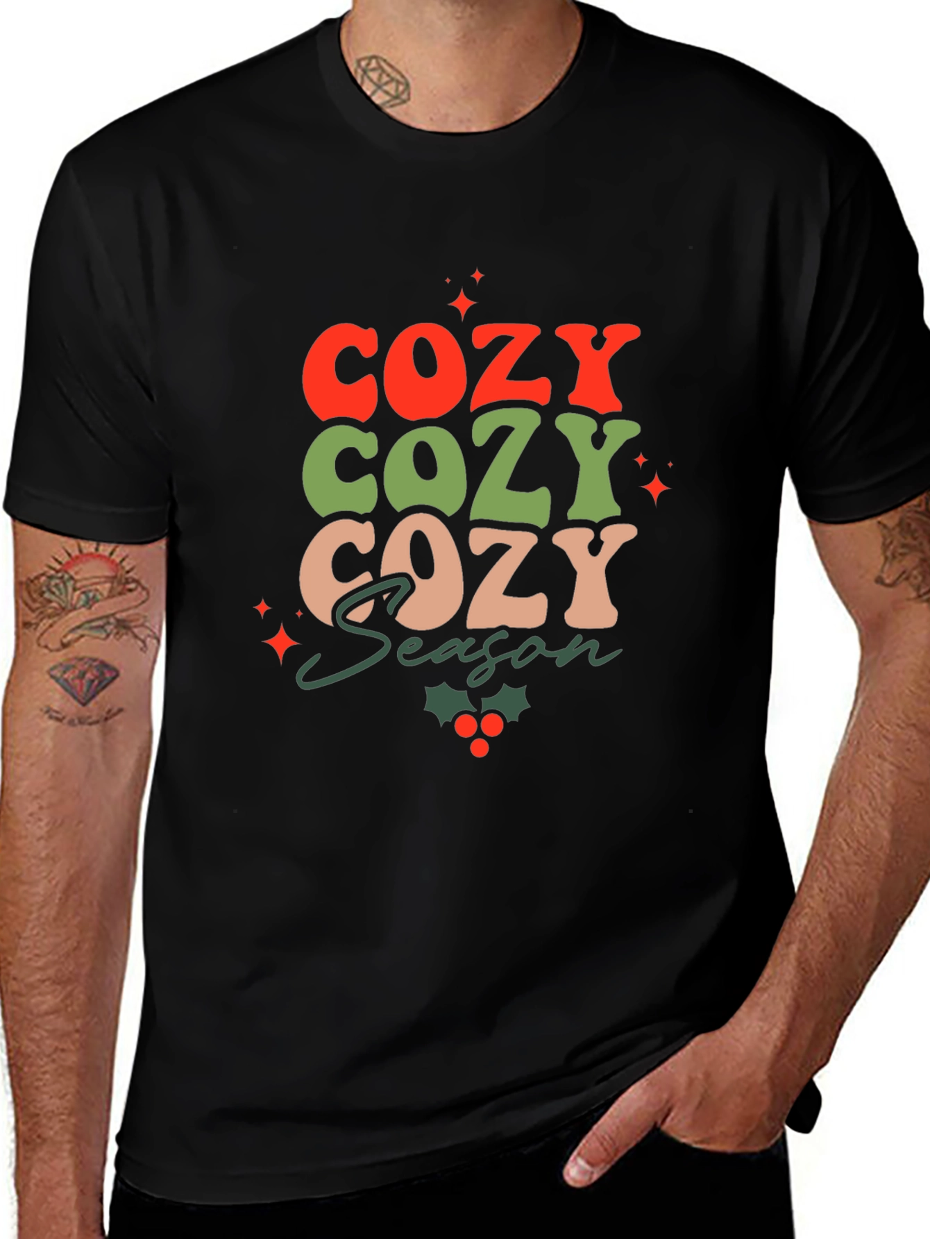 Cozy Season Graphic Tee - Black