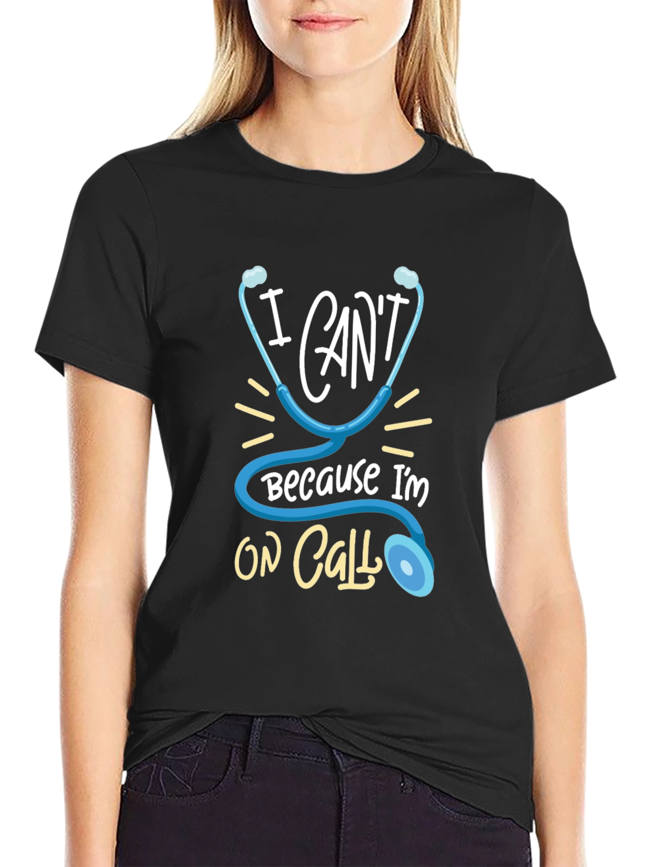 On Call Doctor Stethoscope Graphic T-Shirt