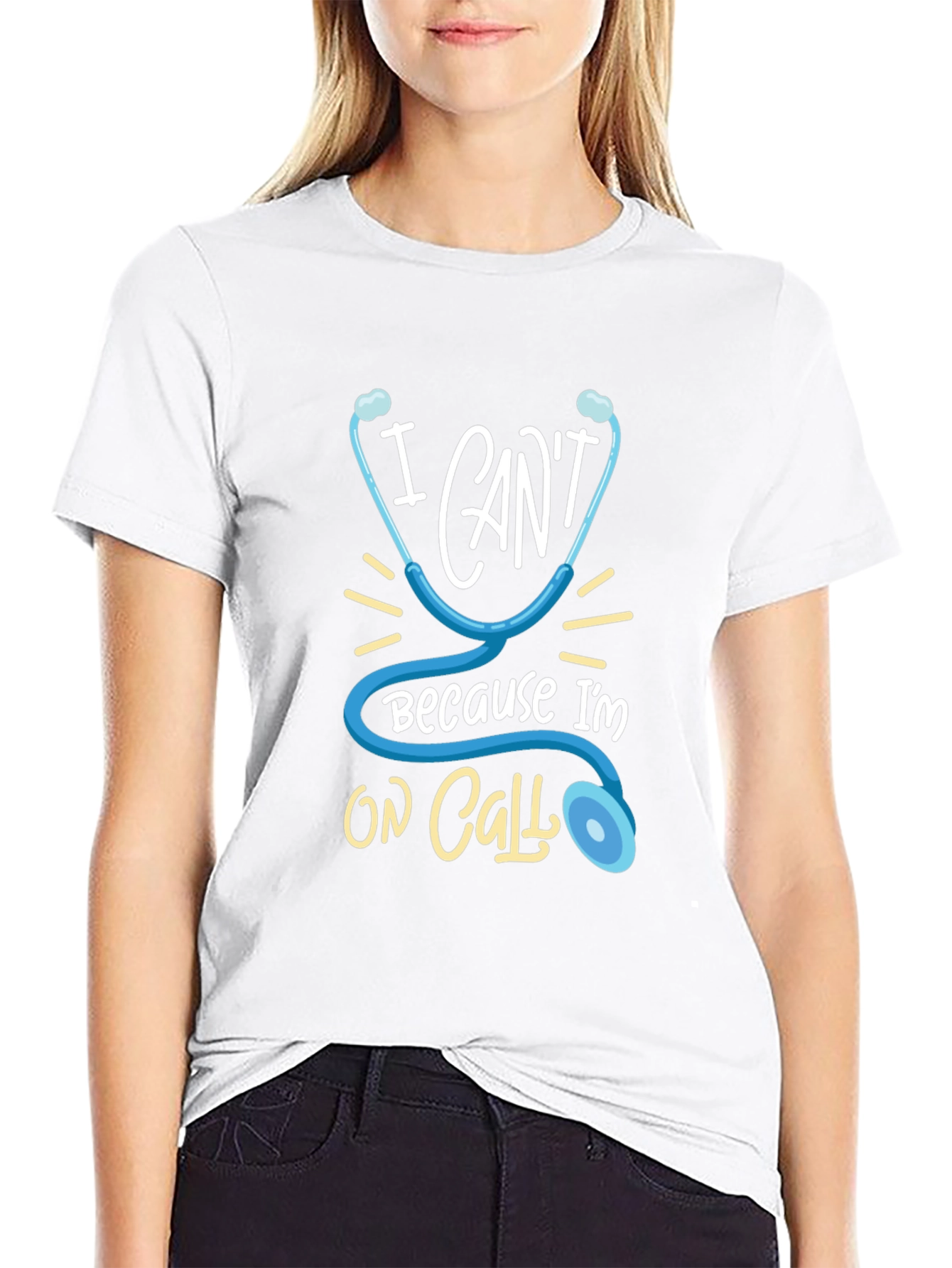 On Call Doctor Stethoscope Graphic T-Shirt