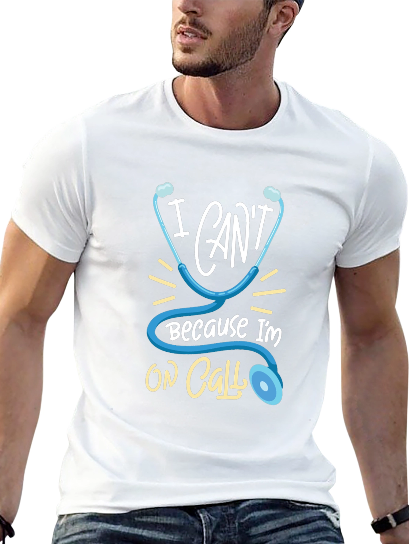 On Call Doctor Stethoscope Graphic T-Shirt