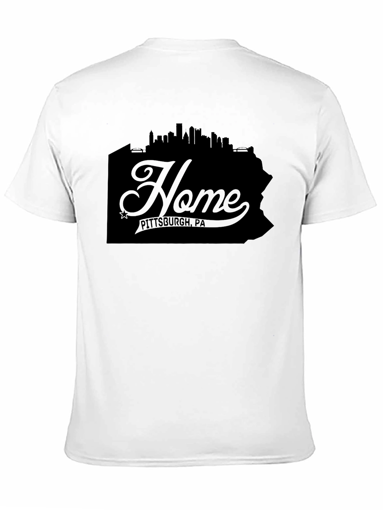 Pittsburgh PA Home Silhouette Graphic T-Shirt