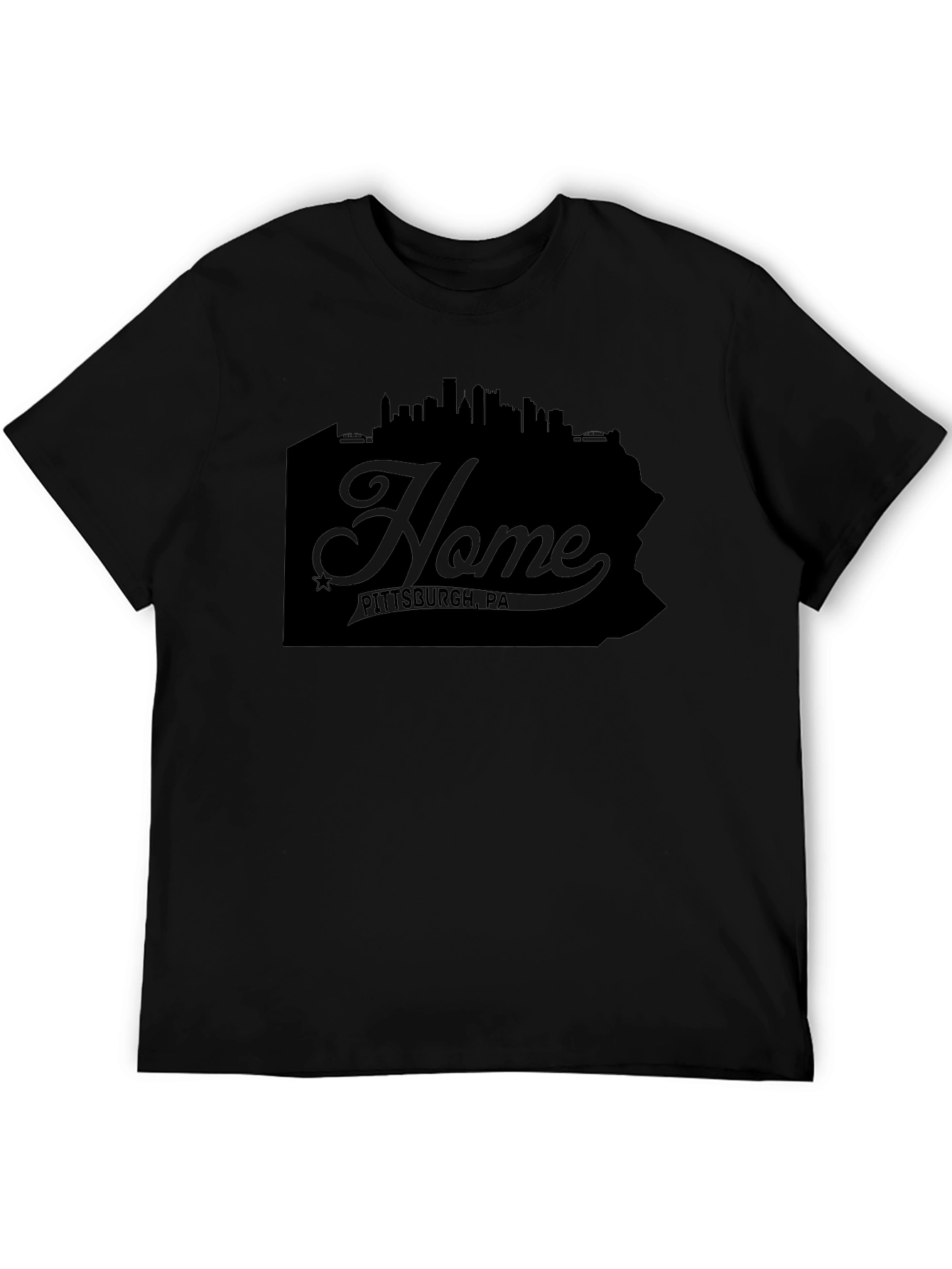 Pittsburgh PA Home Silhouette Graphic T-Shirt