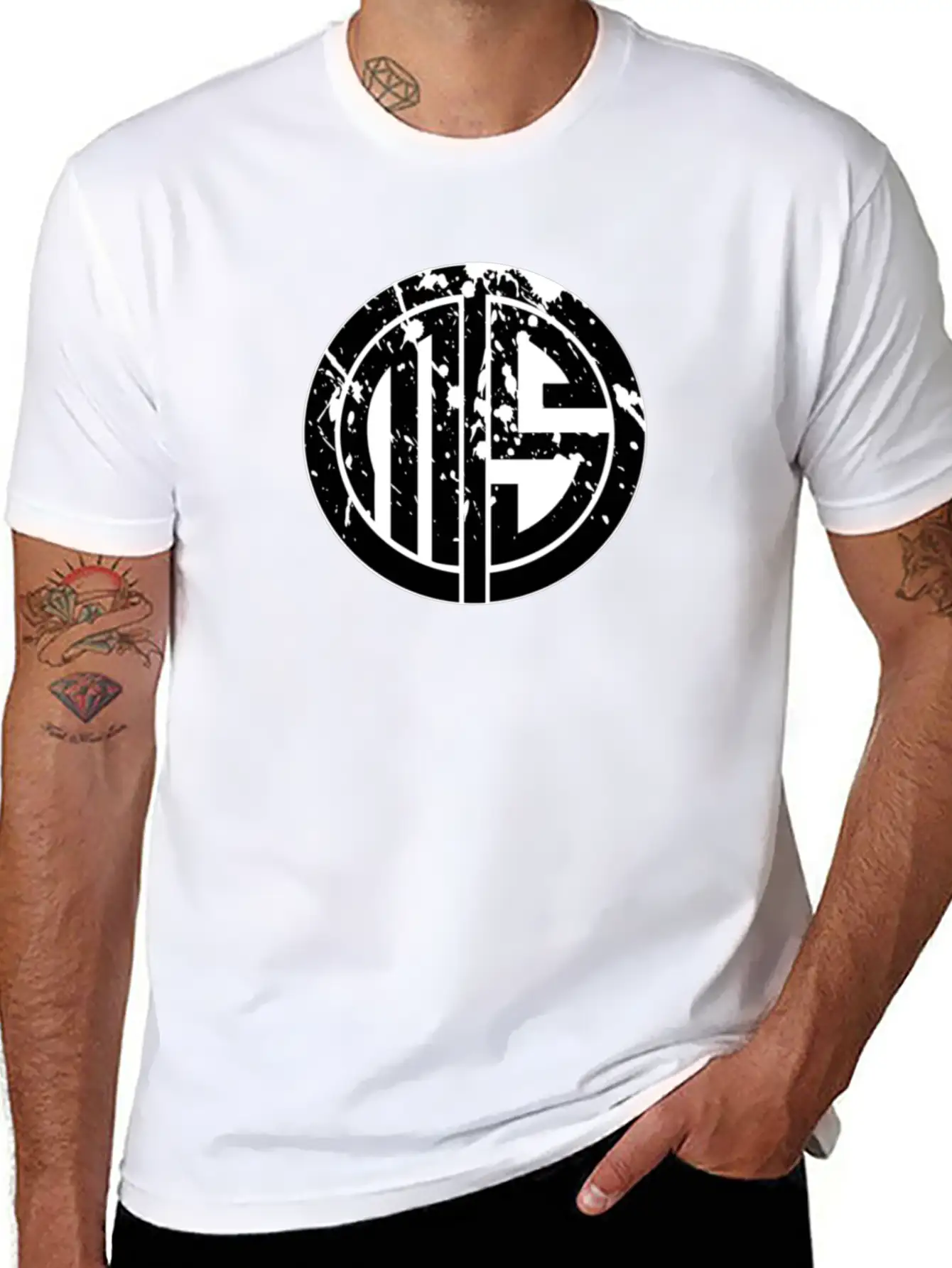 TMS Midnight Black LOGO Basic Graphic T-Shirt – Daily Comfort In Soft Cotton