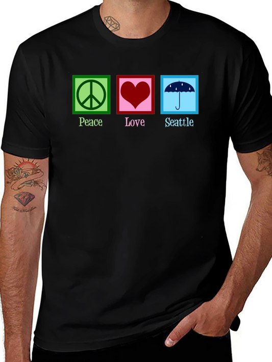 Peace Love Seattle Graphic T-Shirt