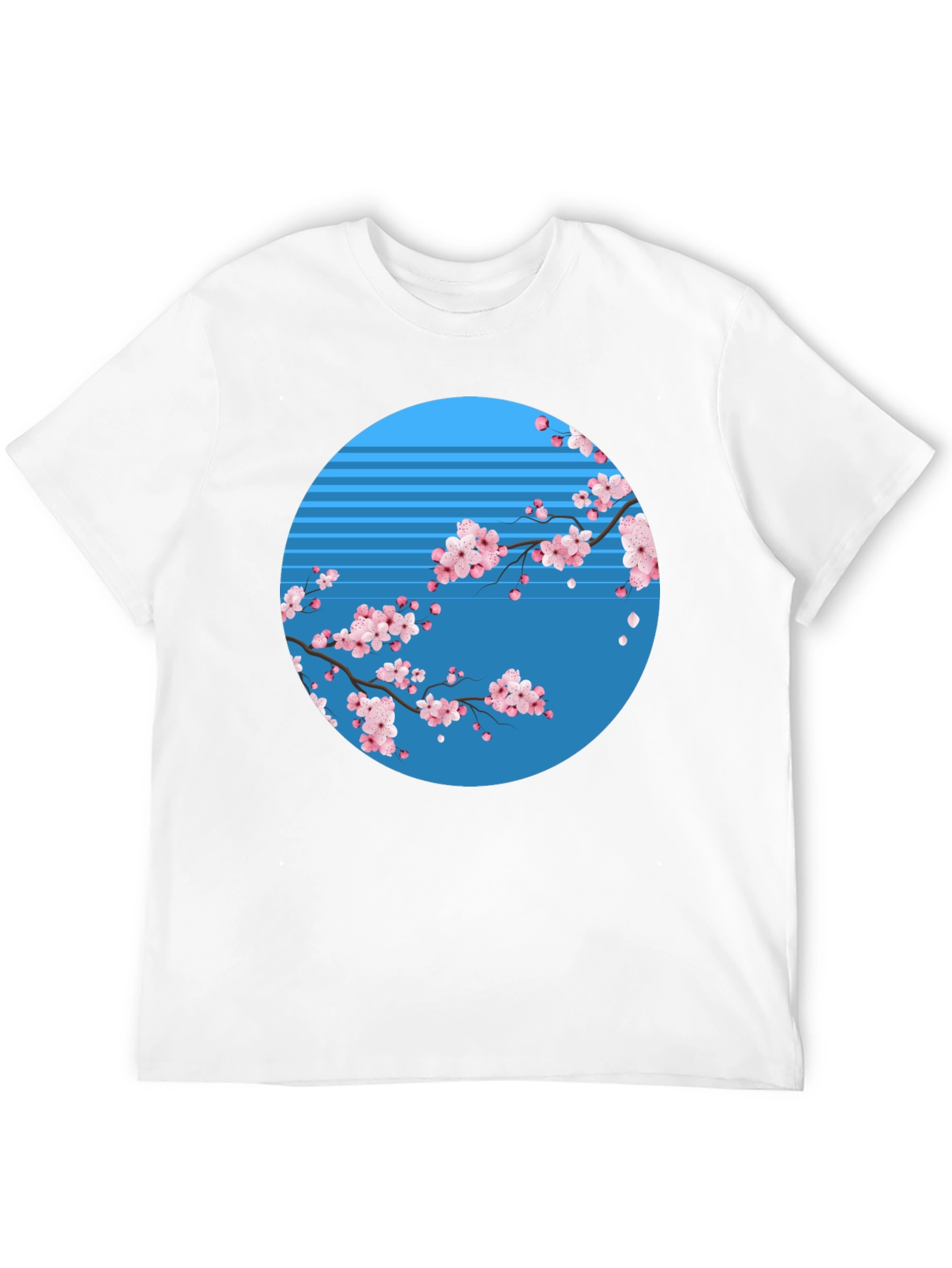 Cherry Blossom Graphic Tee - Black Cotton