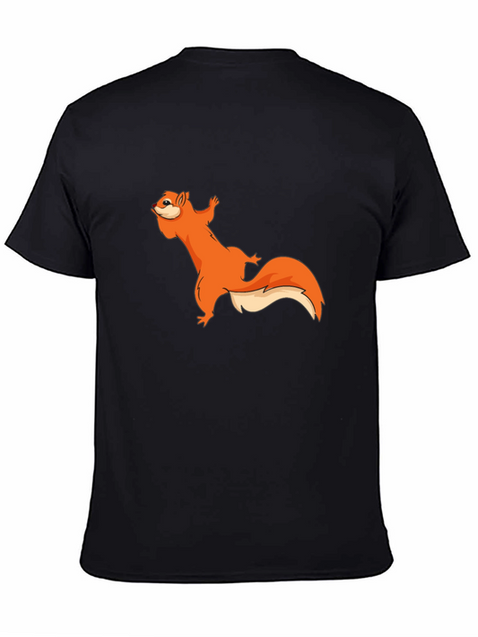 Squirrel Graphic Black T-Shirt