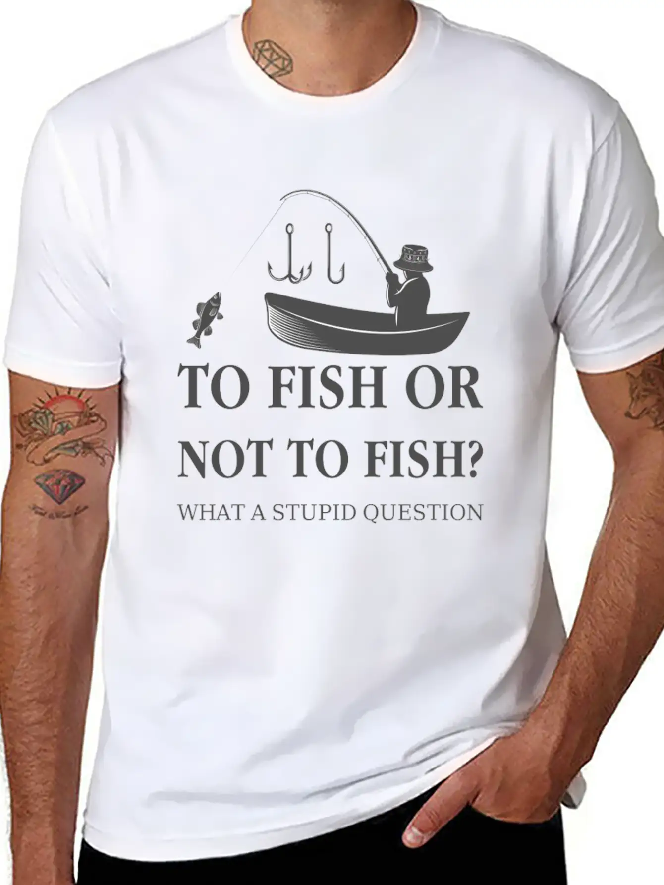 To Fish Or Not To Fish Essential Unisex Summer Tee – Soft Cotton Casual Fit
