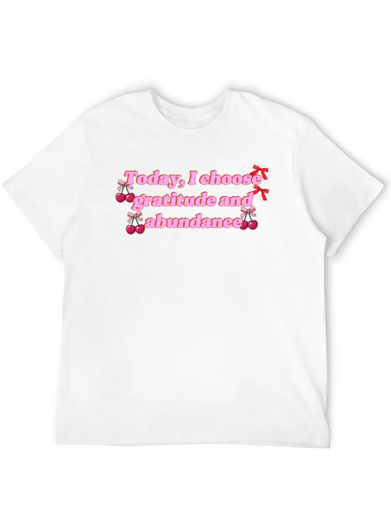 Today, I Choose Gratitude And Abundance" T-shirt. Timeless Short Sleeve Tee – Comfy And Minimalist Design