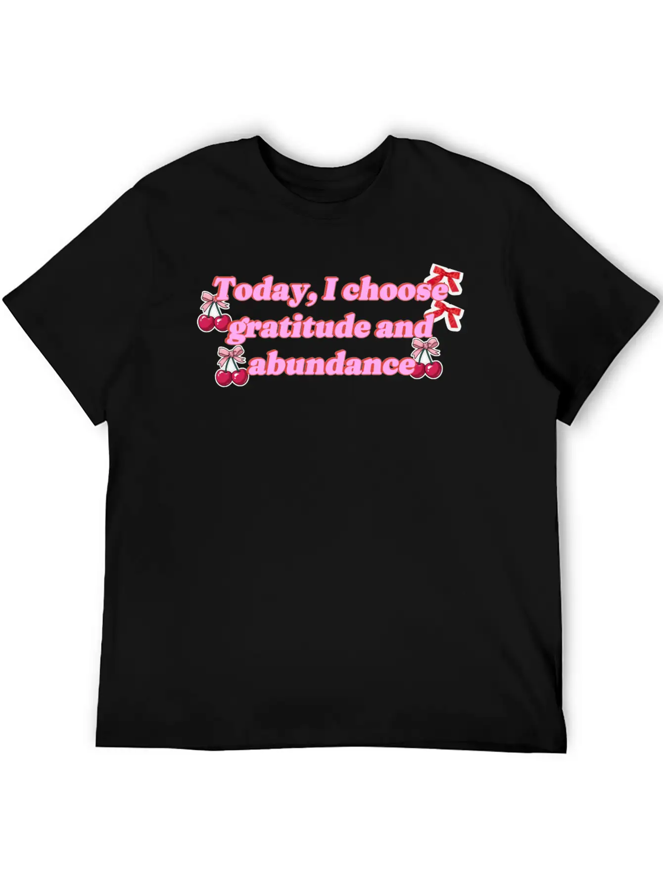 Today, I Choose Gratitude And Abundance" T-shirt. Timeless Short Sleeve Tee – Comfy And Minimalist Design