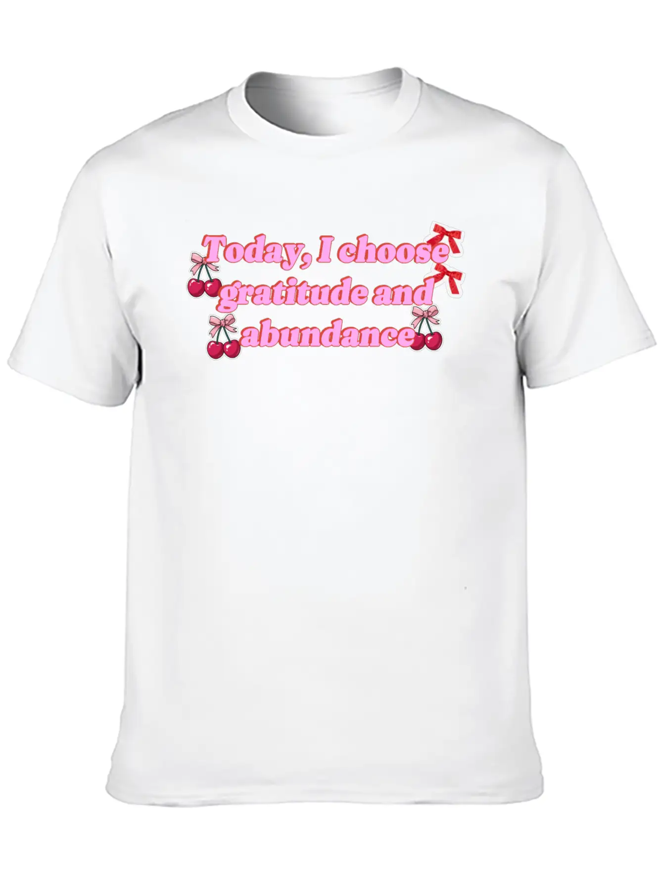 Today, I Choose Gratitude And Abundance" T-shirt. Timeless Short Sleeve Tee – Comfy And Minimalist Design