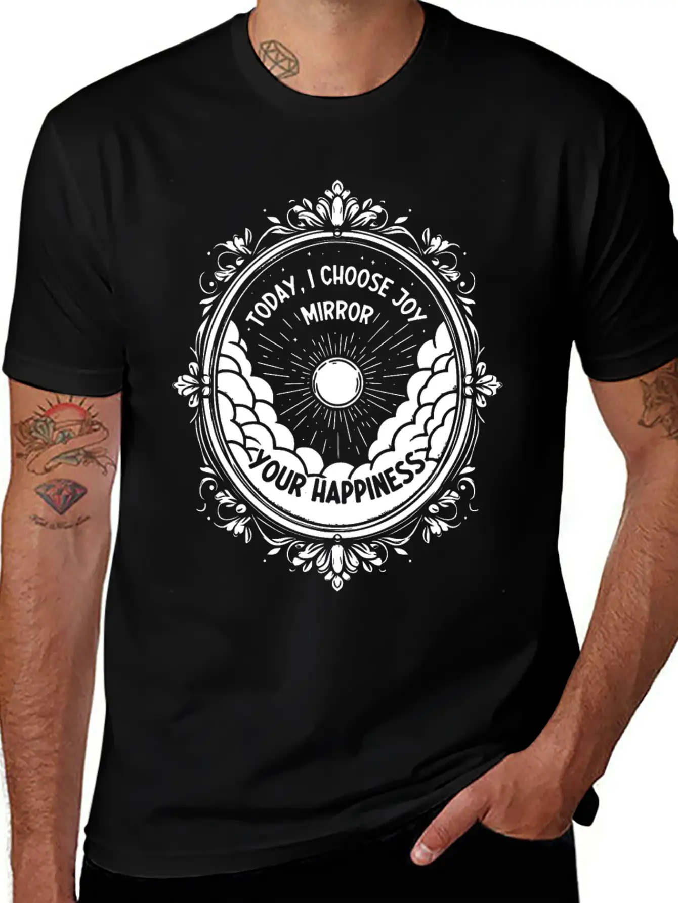Today I Choose Joy, Mirror Your Happiness Timeless Short Sleeve Tee – Comfy And Minimalist Design