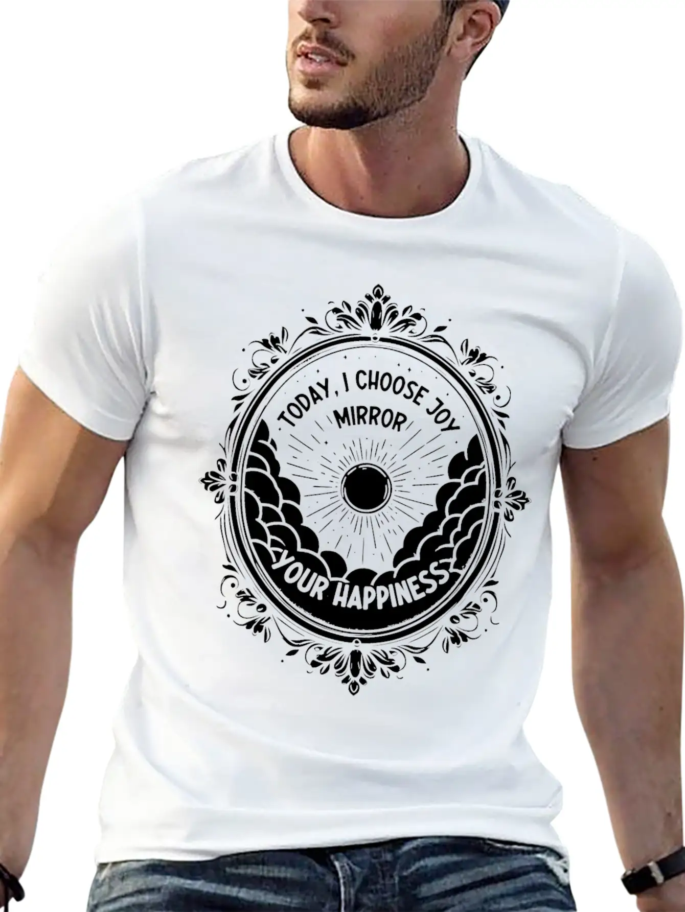 Today I Choose Joy, Mirror Your Happiness Timeless Short Sleeve Tee – Comfy And Minimalist Design