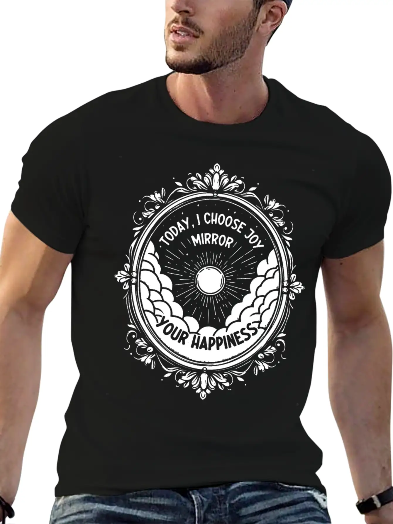 Today I Choose Joy, Mirror Your Happiness Timeless Short Sleeve Tee – Comfy And Minimalist Design