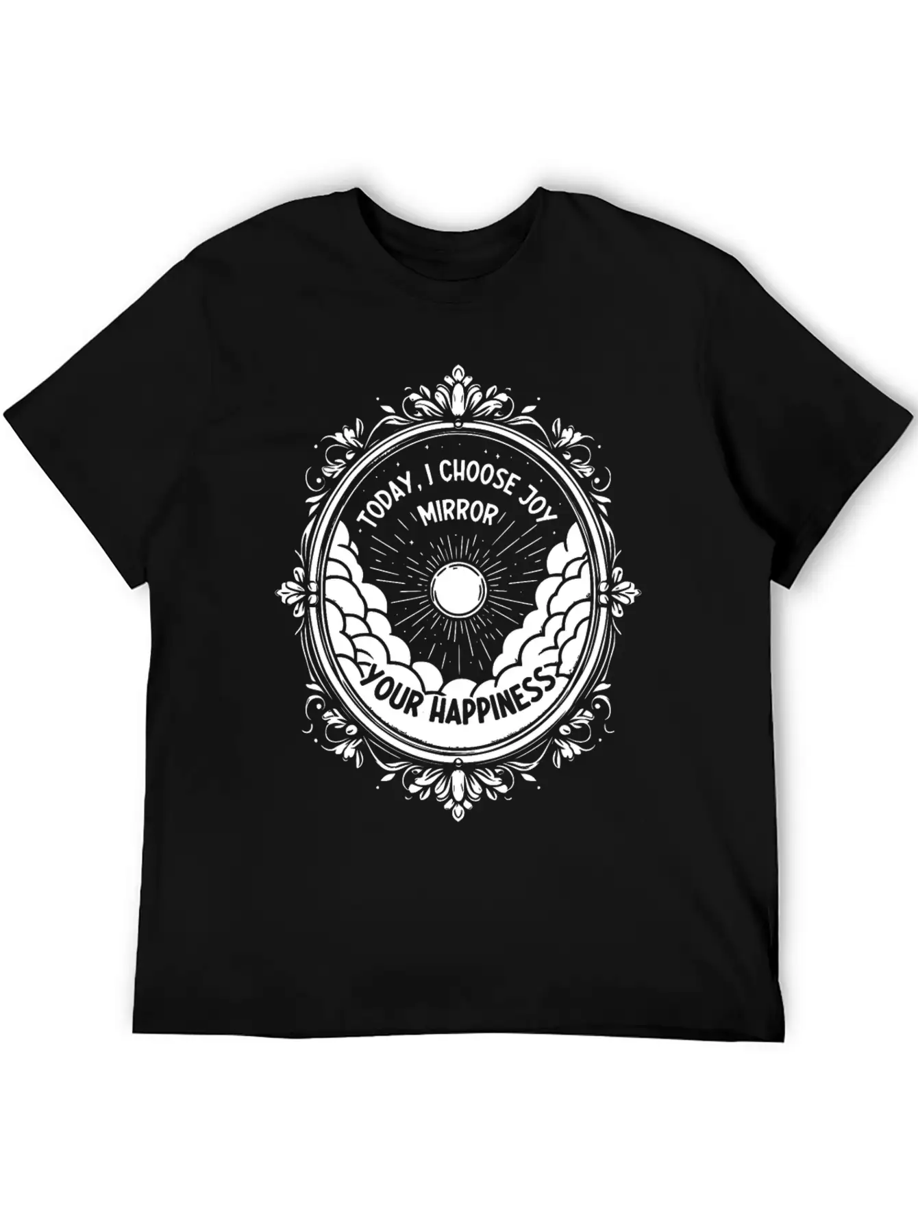 Today I Choose Joy, Mirror Your Happiness Timeless Short Sleeve Tee – Comfy And Minimalist Design