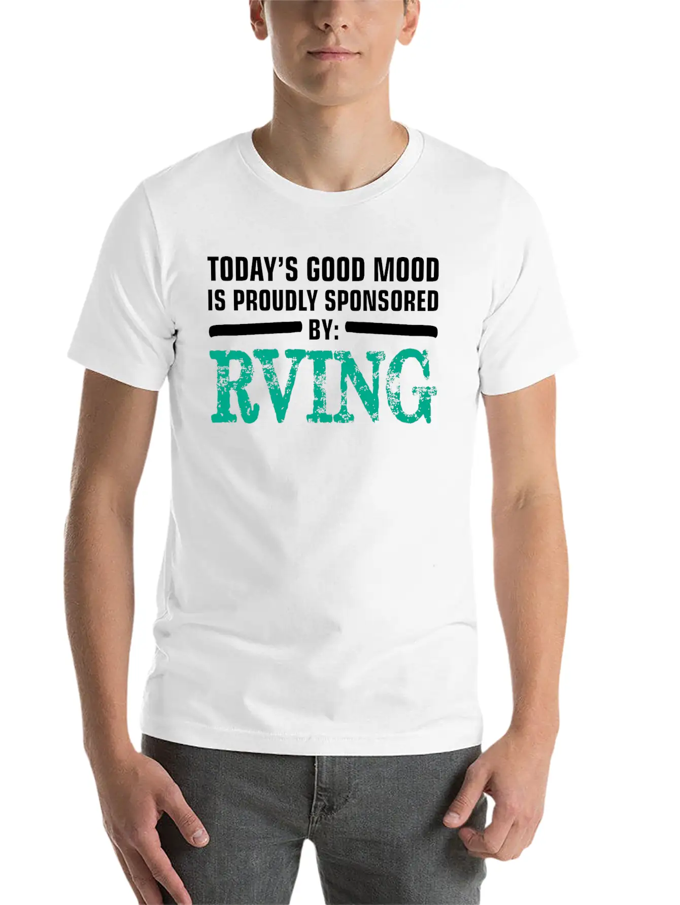 Todays Good Mood Proudly Sponsored Rving Timeless Short Sleeve Tee – Comfy And Minimalist Design