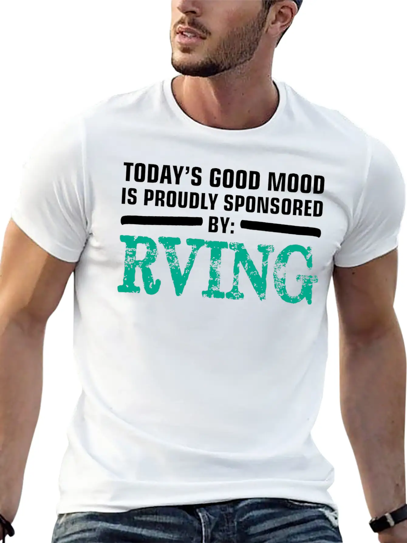 Todays Good Mood Proudly Sponsored Rving Timeless Short Sleeve Tee – Comfy And Minimalist Design