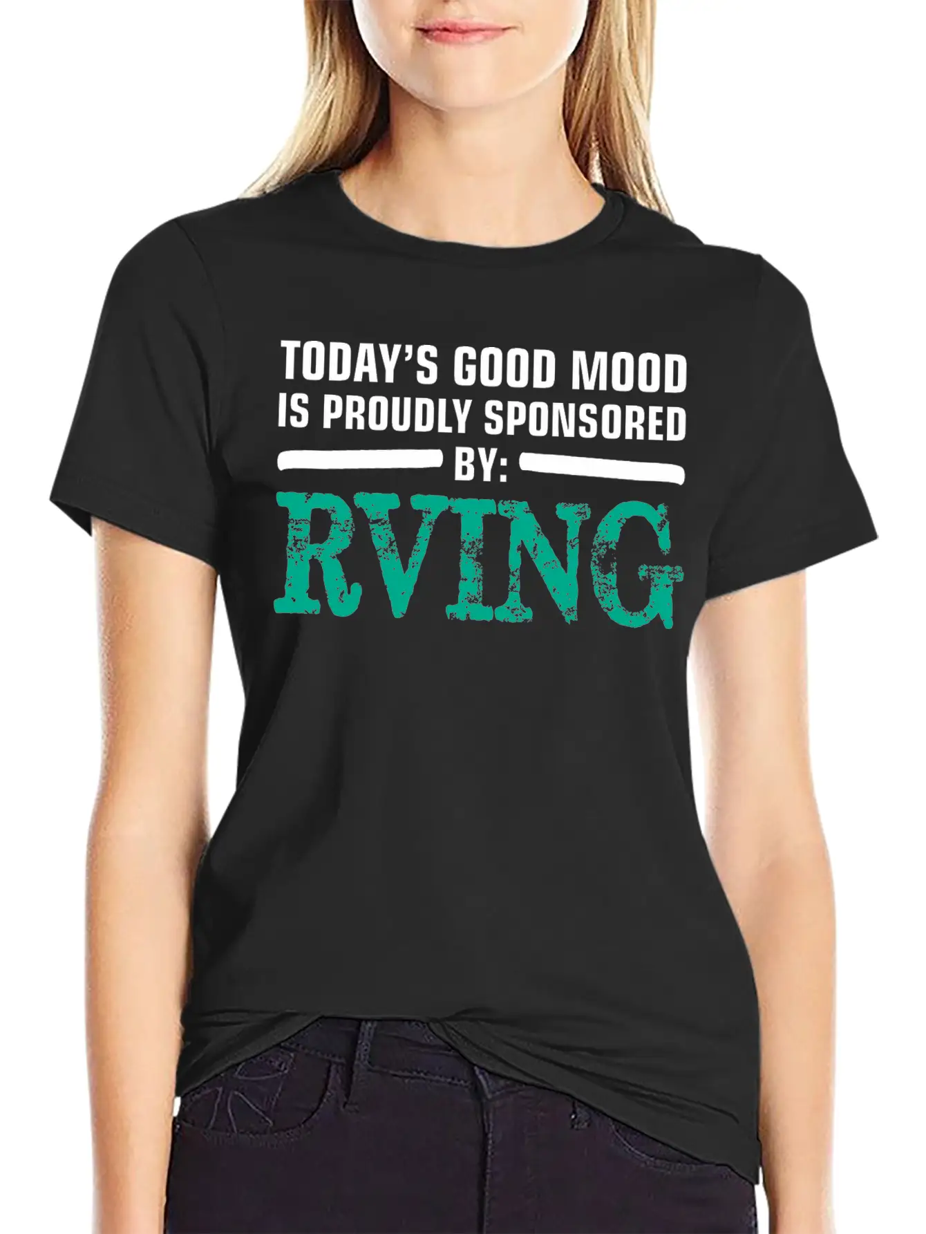 Todays Good Mood Proudly Sponsored Rving Timeless Short Sleeve Tee – Comfy And Minimalist Design