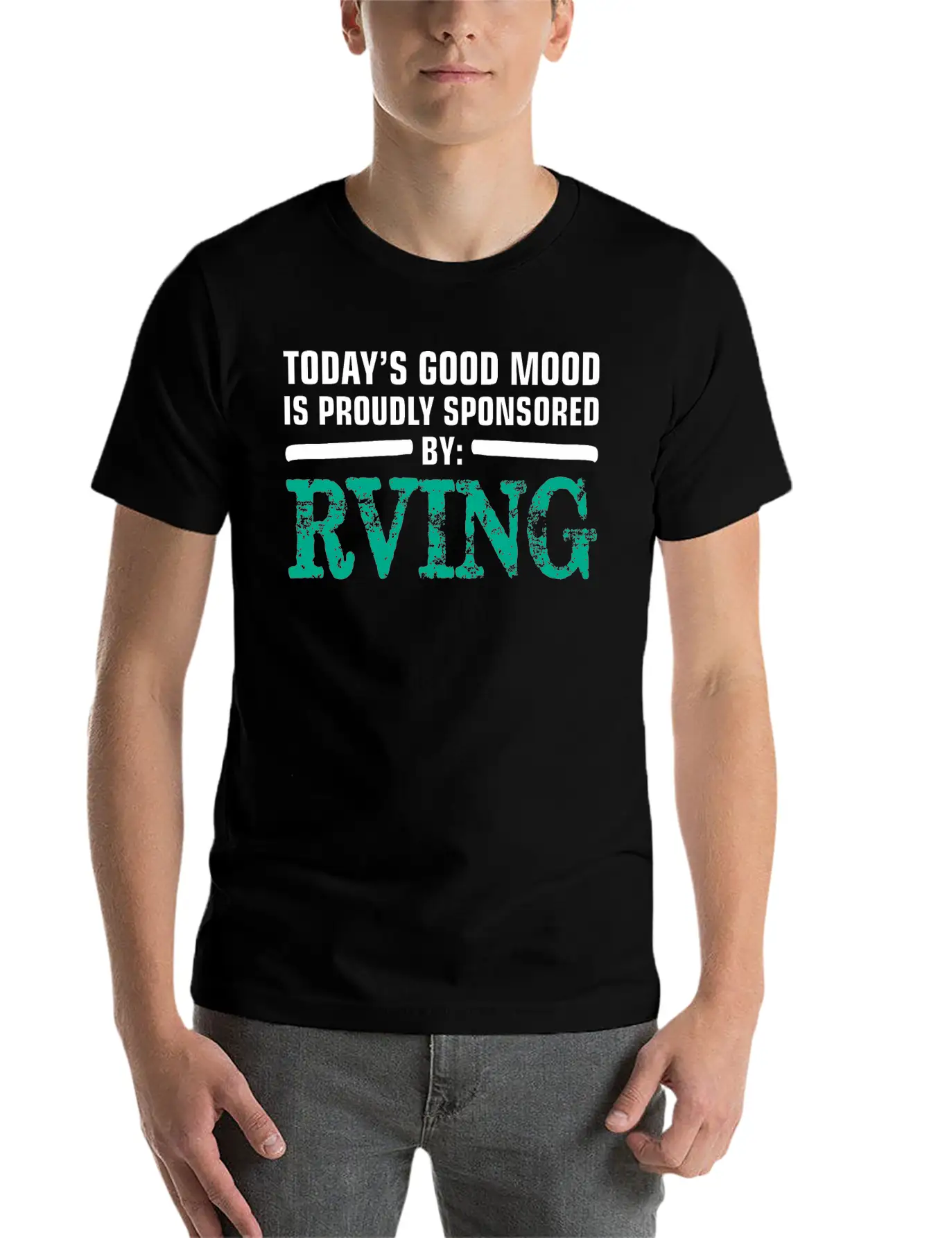 Todays Good Mood Proudly Sponsored Rving Timeless Short Sleeve Tee – Comfy And Minimalist Design