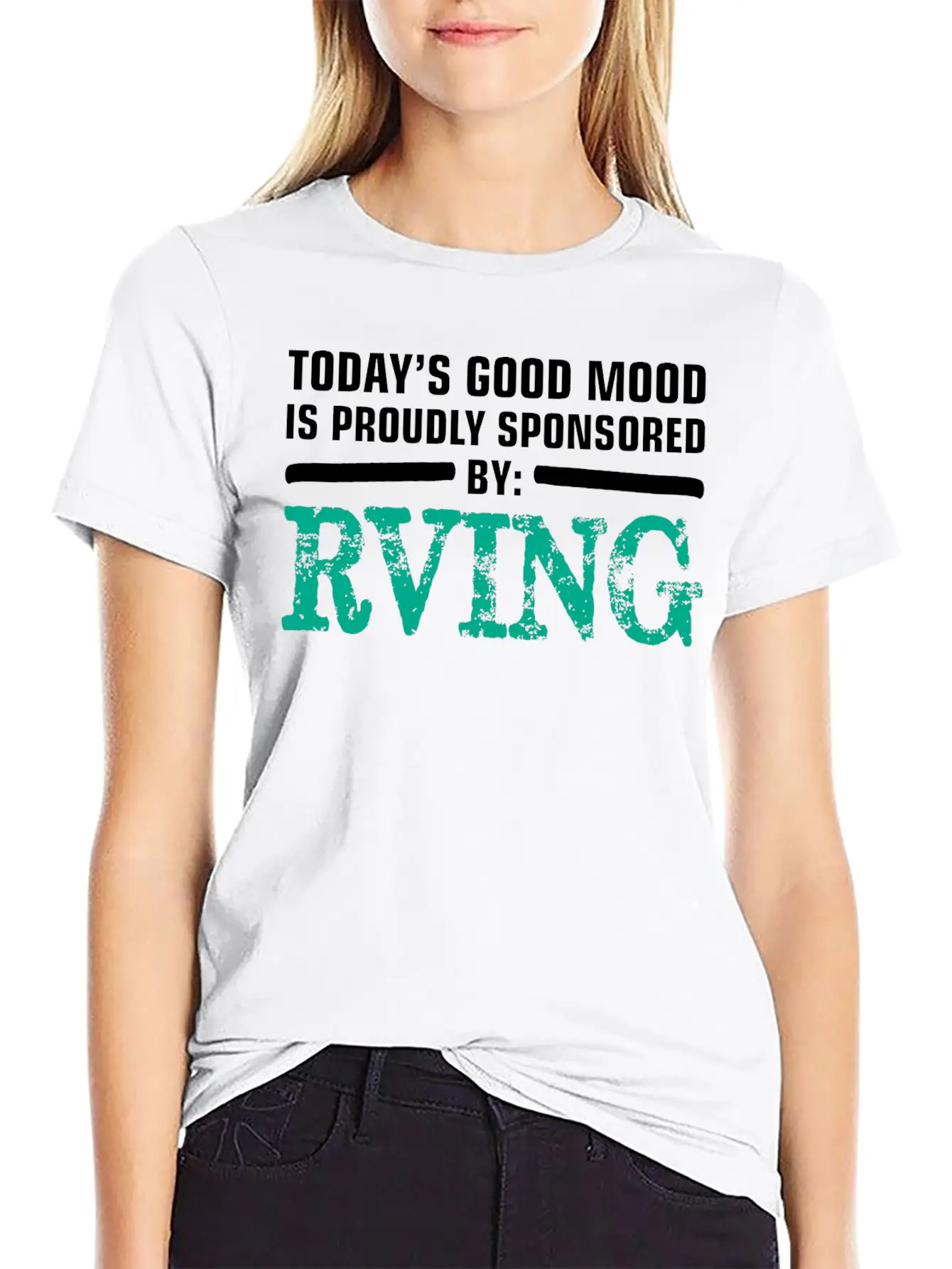 Todays Good Mood Proudly Sponsored Rving Timeless Short Sleeve Tee – Comfy And Minimalist Design