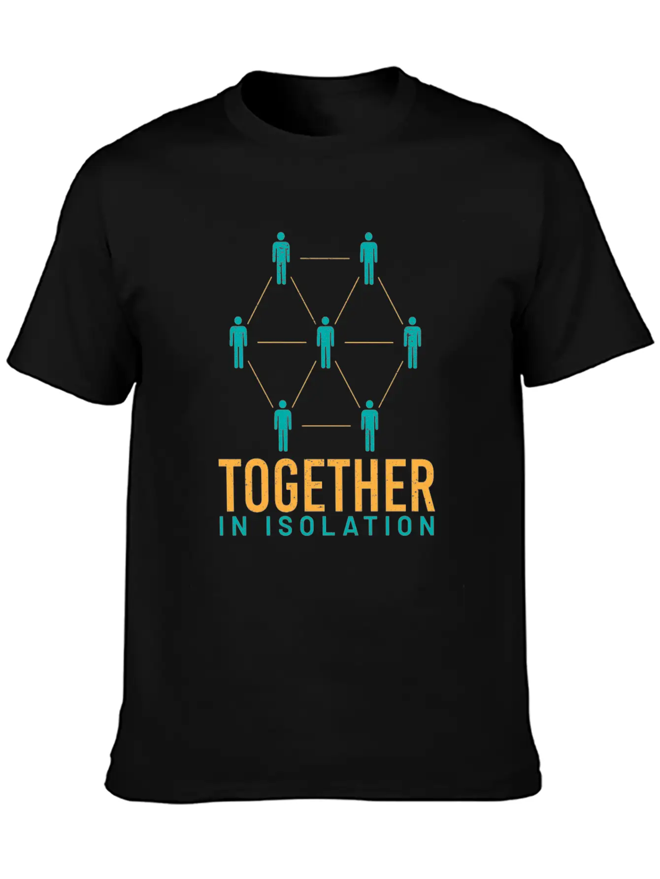 Together In Isolation Unisex Short Sleeve Soft Cotton T-Shirt – Casual Everyday Wear