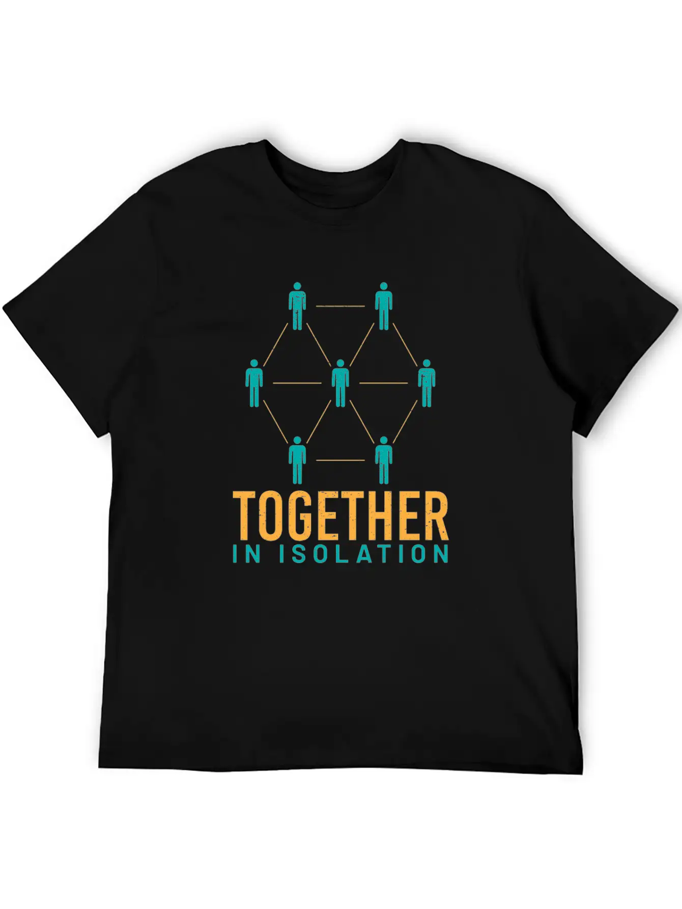 Together In Isolation Unisex Short Sleeve Soft Cotton T-Shirt – Casual Everyday Wear