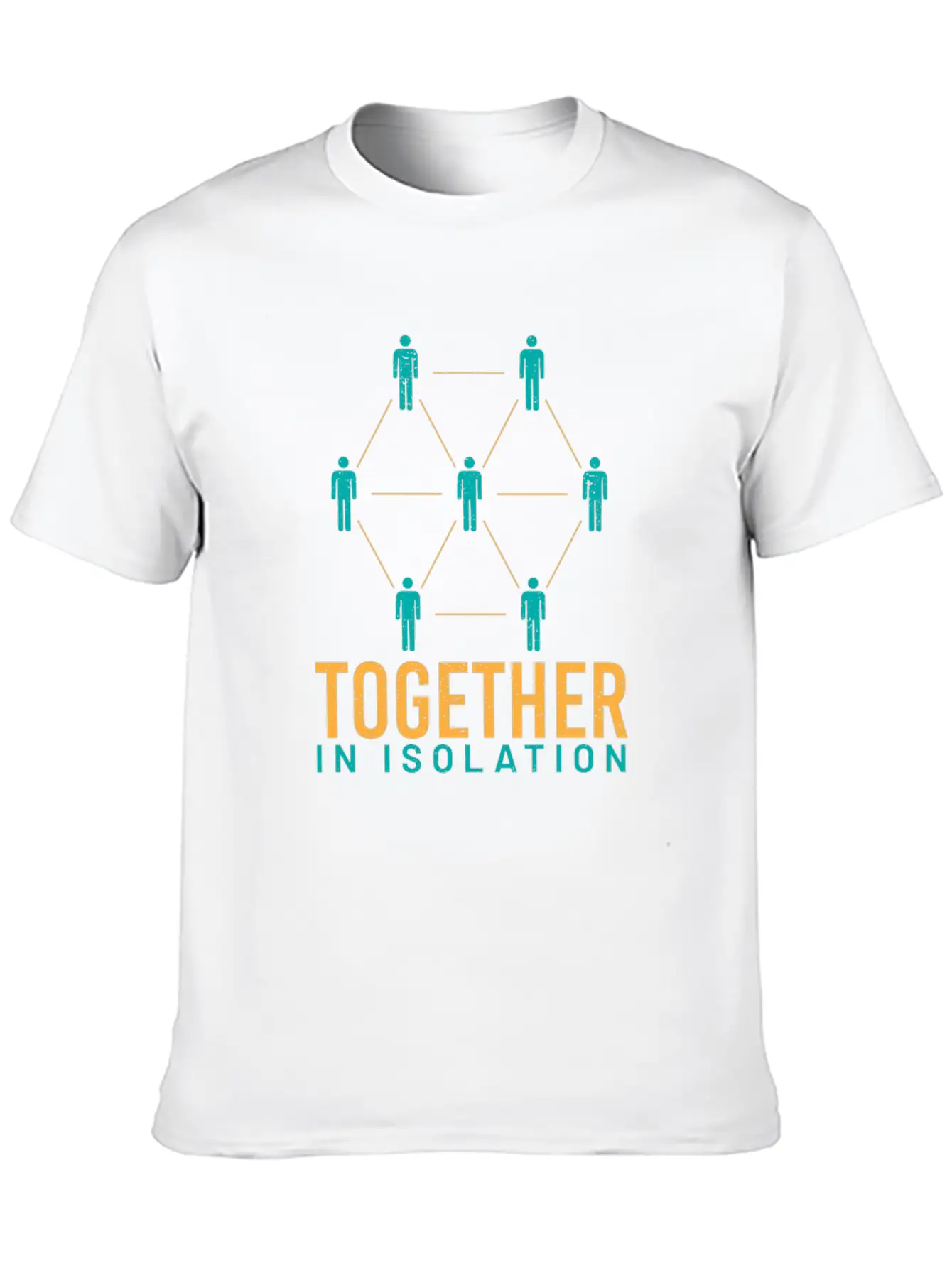 Together In Isolation Unisex Short Sleeve Soft Cotton T-Shirt – Casual Everyday Wear