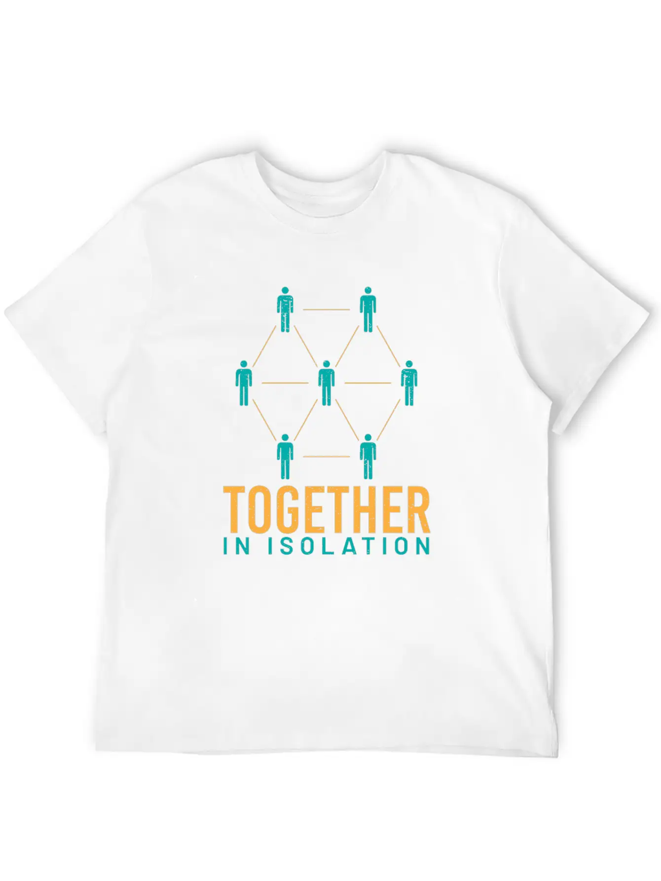 Together In Isolation Unisex Short Sleeve Soft Cotton T-Shirt – Casual Everyday Wear