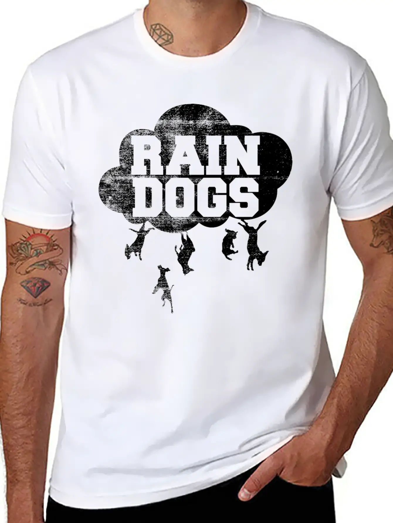 Tom Waits Rain Dogs Unisex Short Sleeve Soft Cotton T-Shirt – Casual Everyday Wear