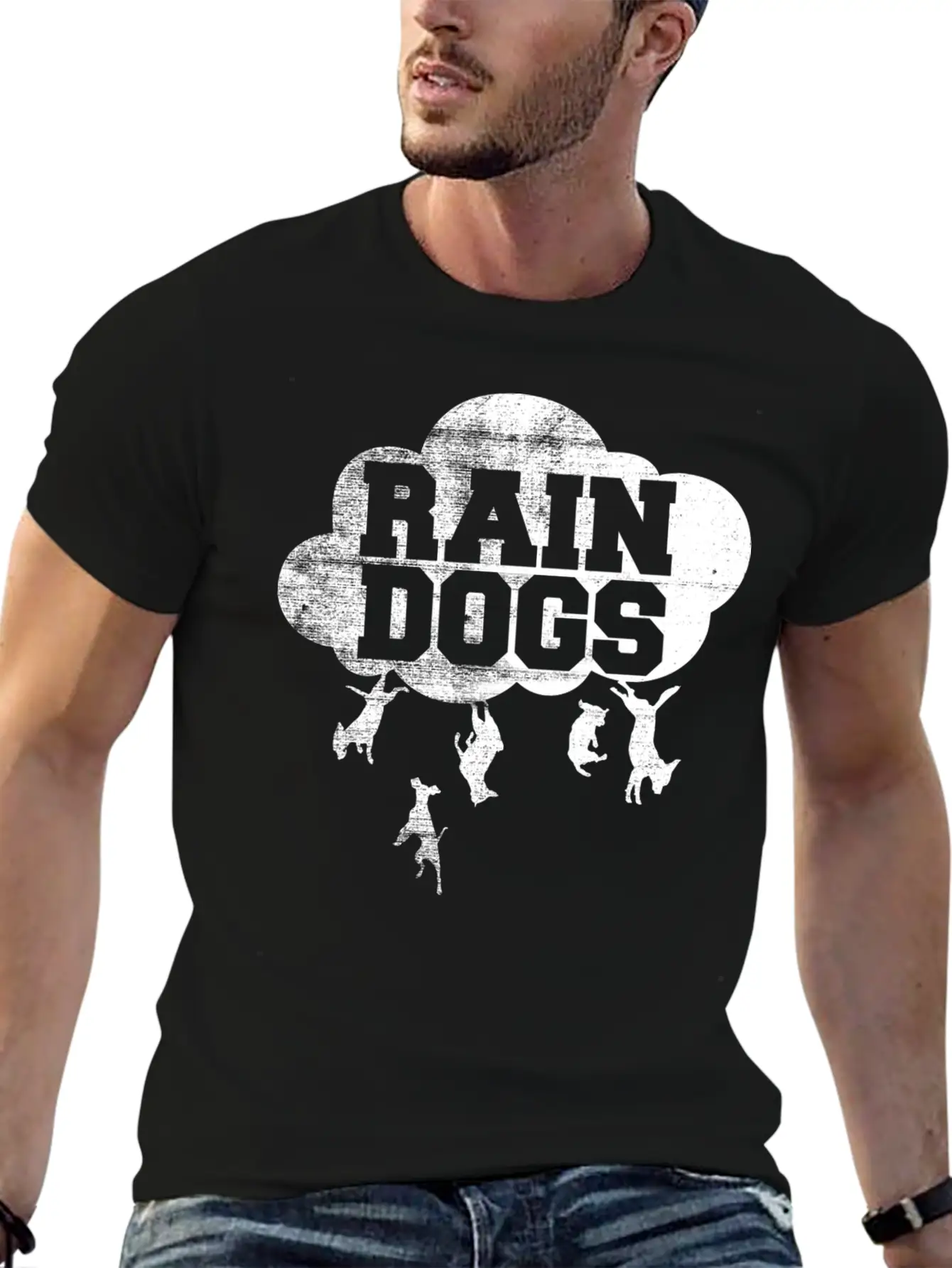 Tom Waits Rain Dogs Unisex Short Sleeve Soft Cotton T-Shirt – Casual Everyday Wear