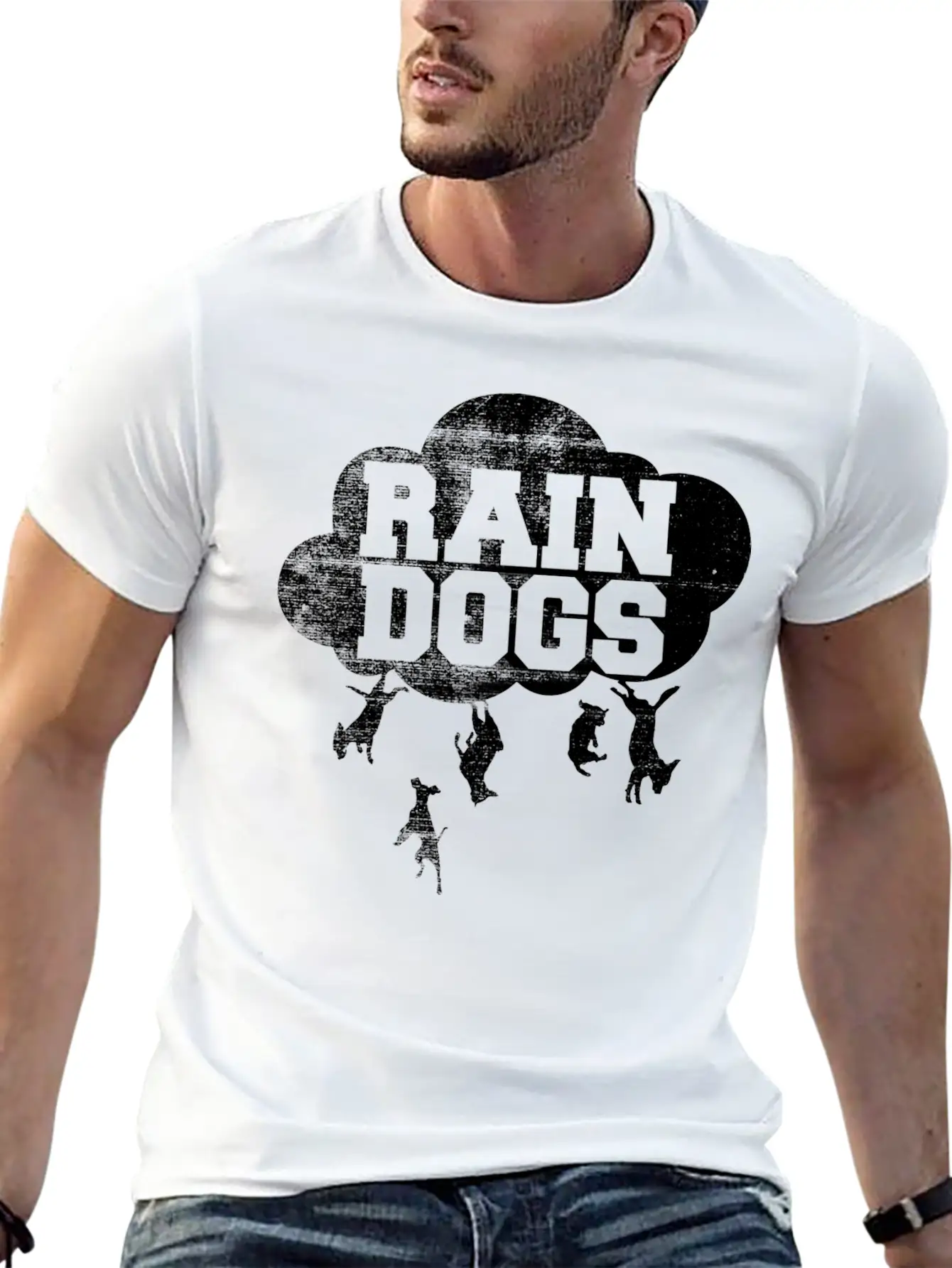 Tom Waits Rain Dogs Unisex Short Sleeve Soft Cotton T-Shirt – Casual Everyday Wear