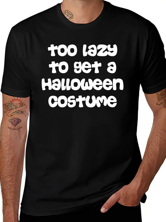 Too Lazy To Get Halloween Costume Timeless Short Sleeve Tee – Comfy And Minimalist Design