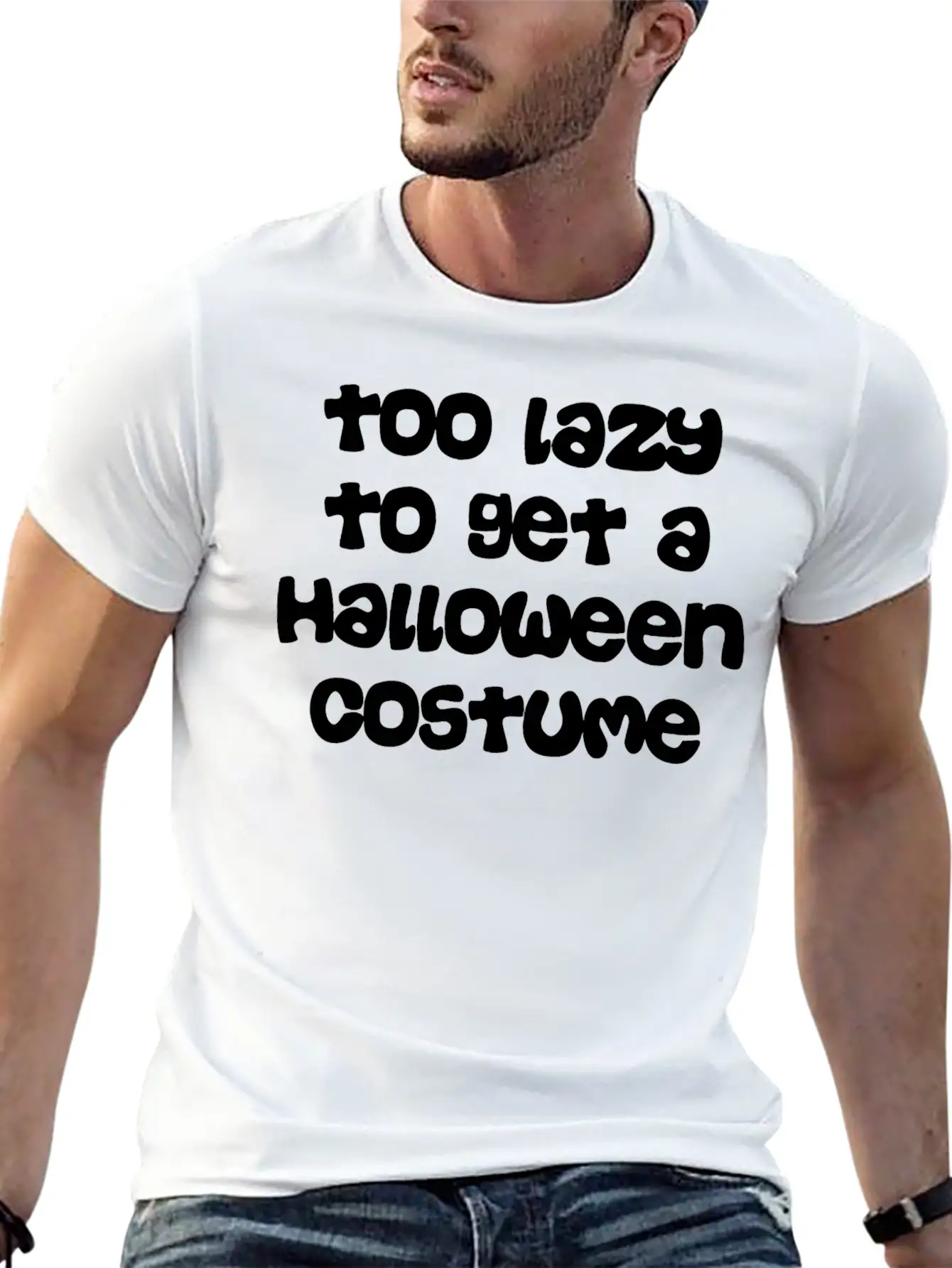 Too Lazy To Get Halloween Costume Timeless Short Sleeve Tee – Comfy And Minimalist Design
