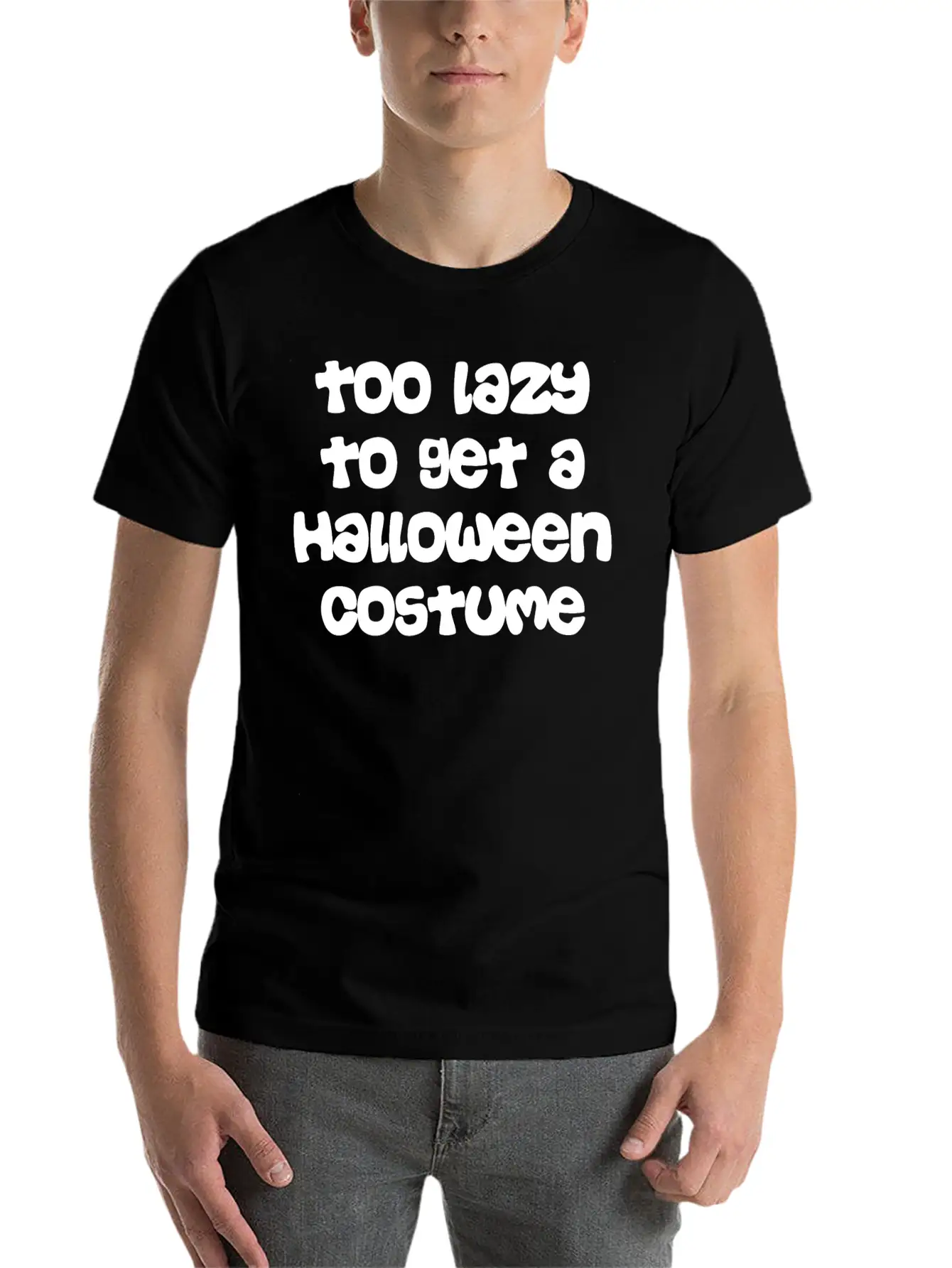 Too Lazy To Get Halloween Costume Timeless Short Sleeve Tee – Comfy And Minimalist Design