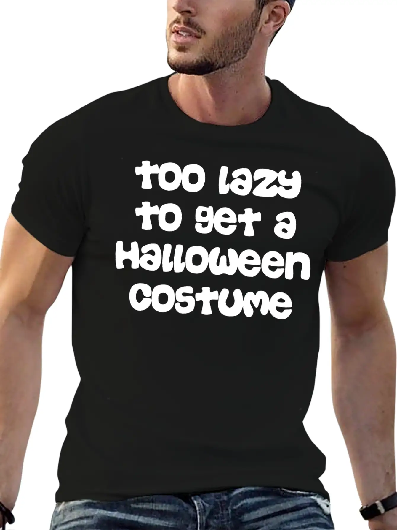 Too Lazy To Get Halloween Costume Timeless Short Sleeve Tee – Comfy And Minimalist Design