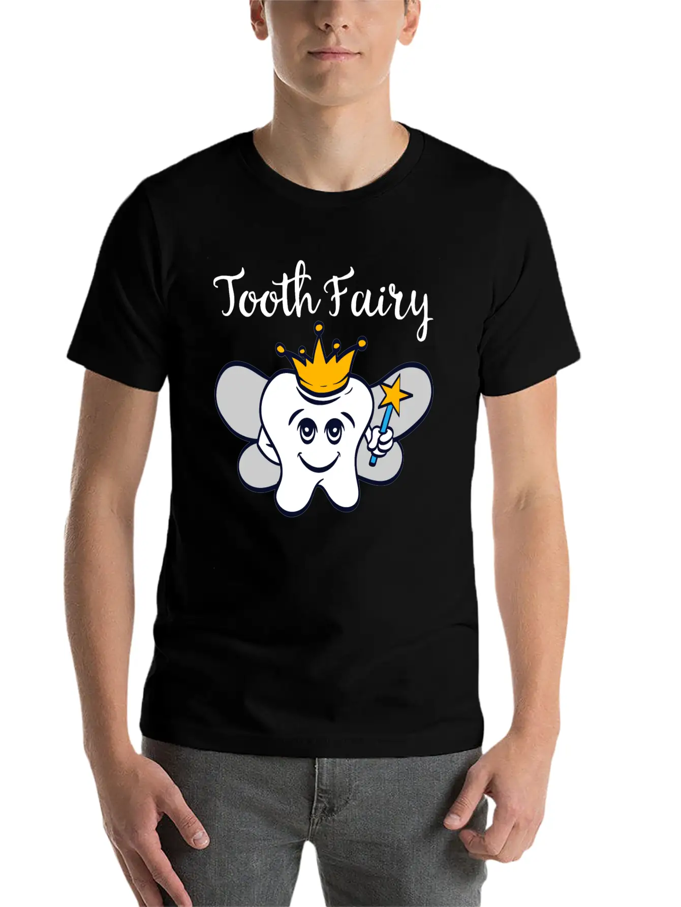 Tooth Fairy A Cute White Teeth Great Gift For Basic Graphic T-Shirt – Daily Comfort In Soft Cotton