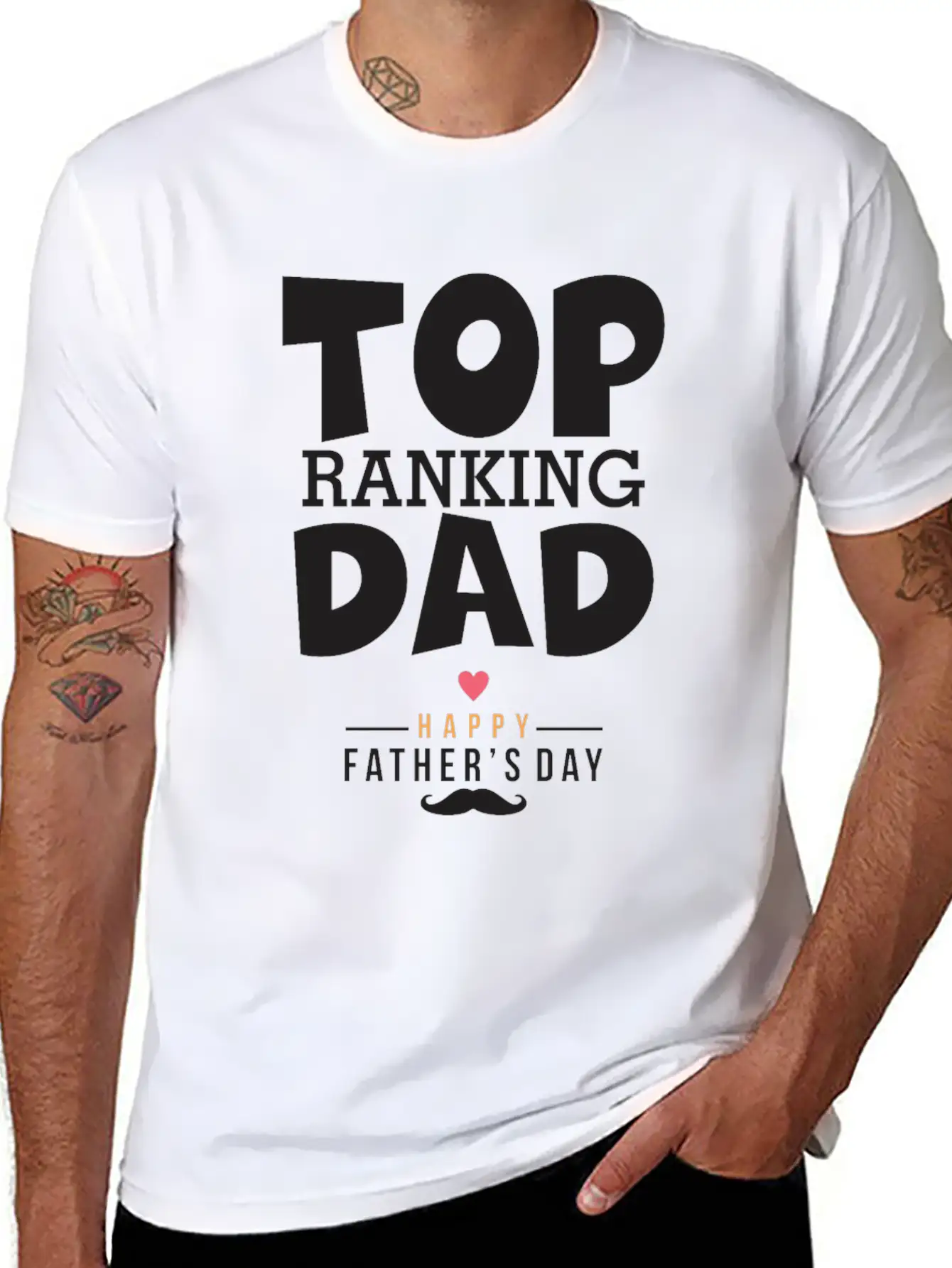 Top Ranking Dad Comfortable Minimalist Graphic Tee – Summer Style Essential